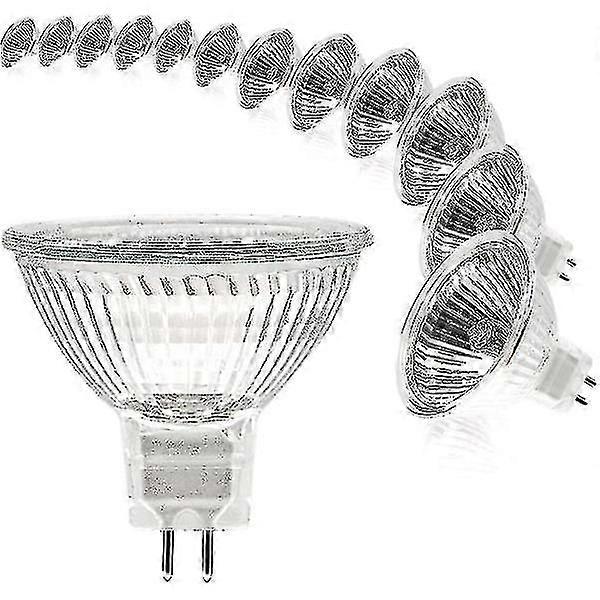 Mr16 聚光灯灯泡 12v 20w 灯泡 Gu5.3 灯泡可调光 2 针卤素灯泡暖白 2700k 12 件装
