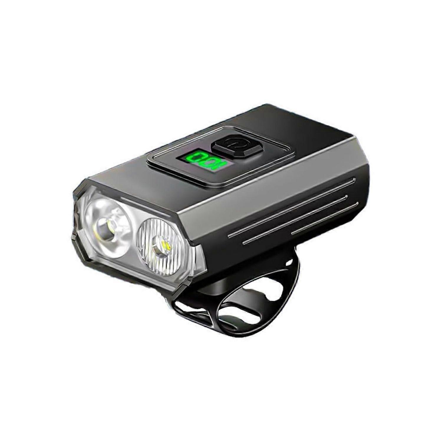 Bicycle Light Bicycle Light USB Charging Mountain Bike High Brightness Lighting Front Light Mini Aluminum Alloy Double Bead Bicycle Front Light Cyclin