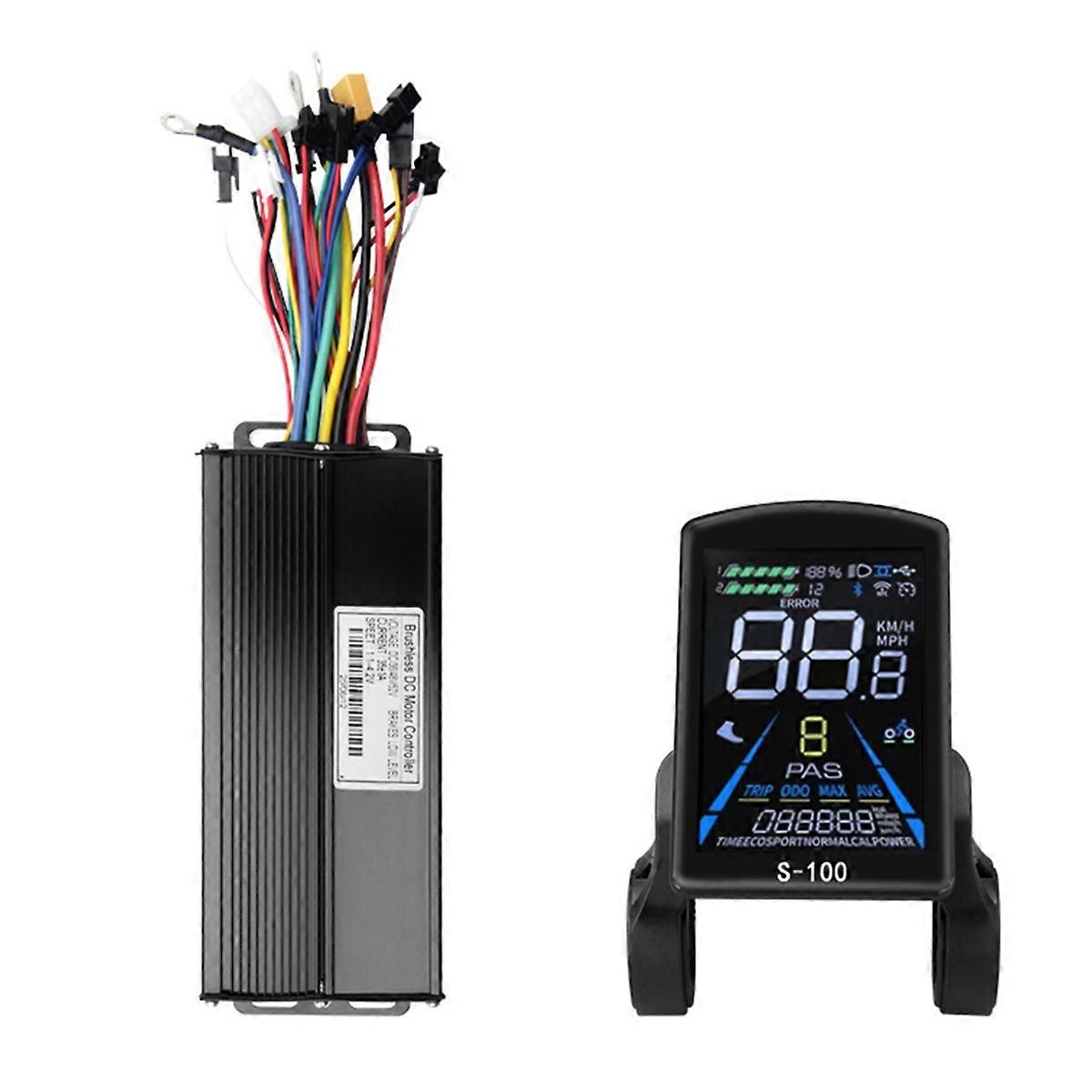 Electric Bike Display Meter 35A 36V/48V/52V Sine Wave Controller Kit