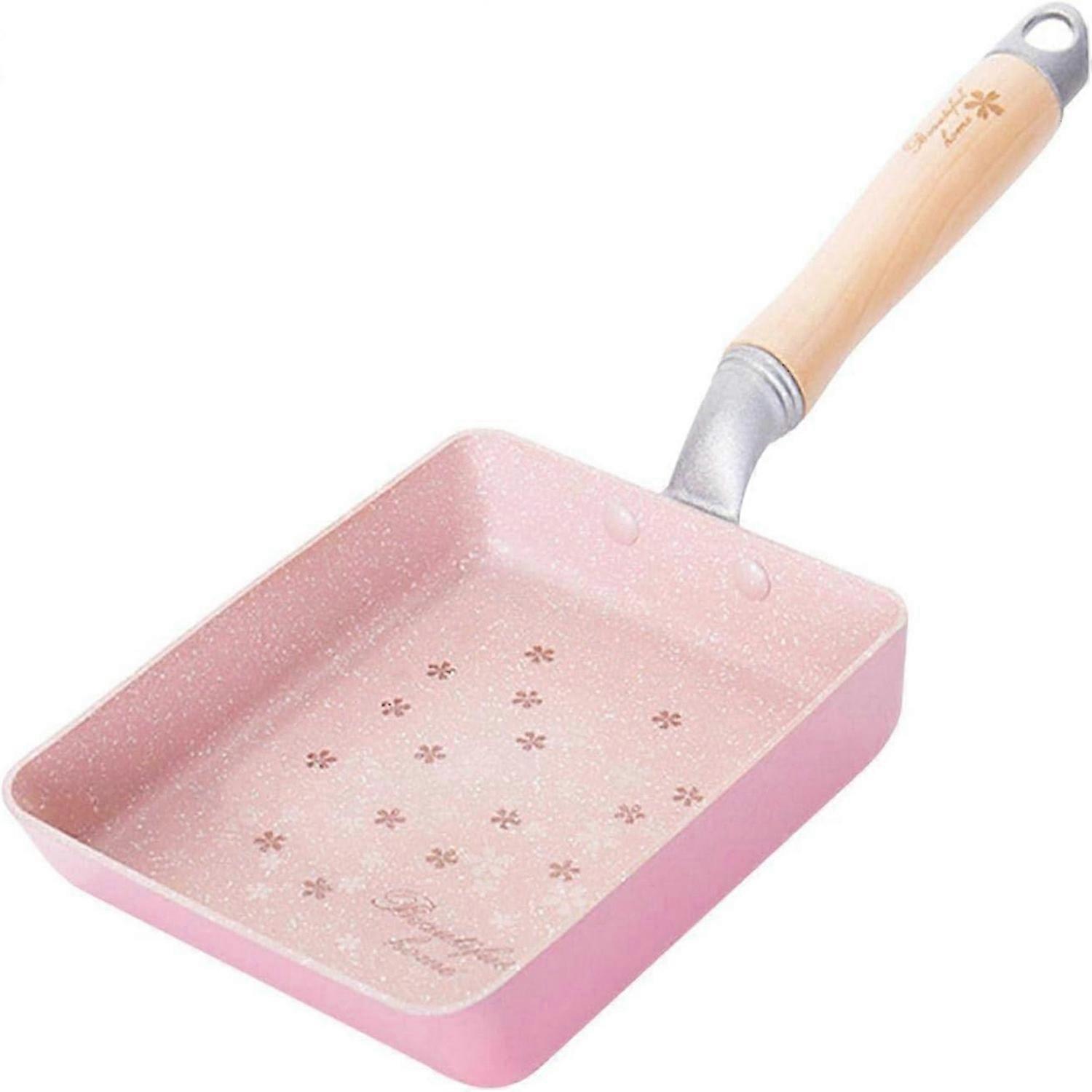 Non-Stick Japanese Omelette Pan, Japanese Square Pan with Beech Handle 7.1 x 3.6 cm
