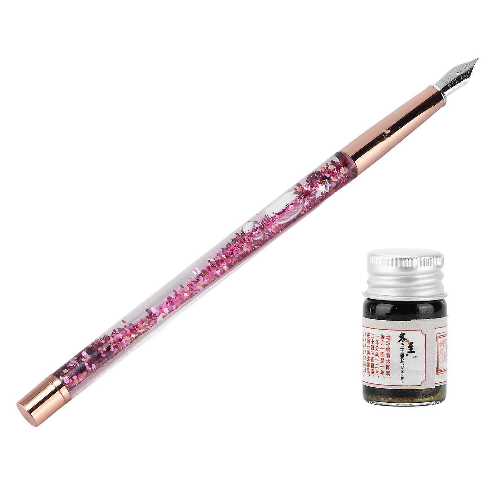 Glass Dip Pen Durable Beautiful Decorative Attractive Comfortable Ink Writing Portable Calligraphy Kit for GiftPen Nib Blue 