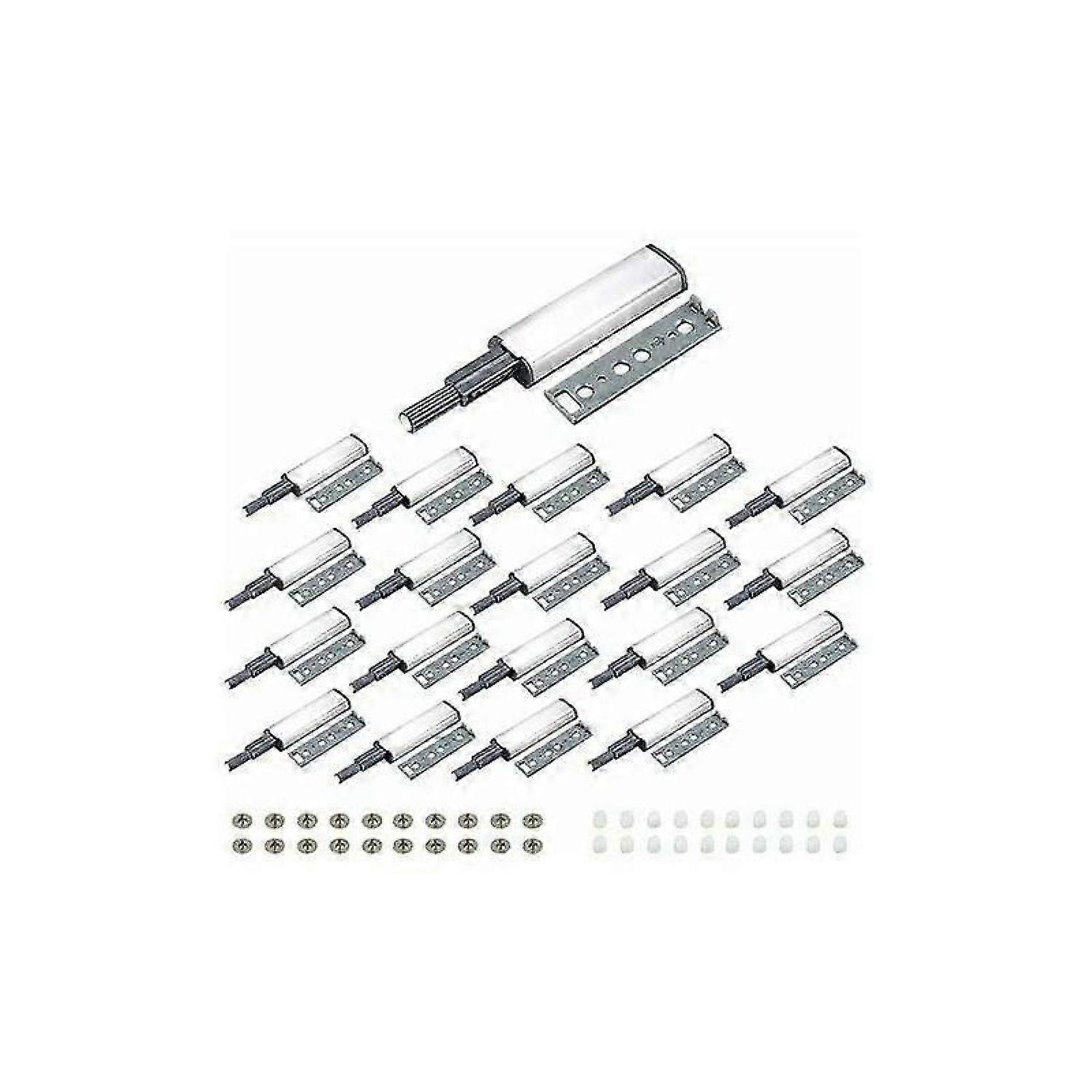 20 PCS Push to Open Magnet Push Cupboard Door Magnetic Latch, Shock Absorber Buffer for Cabinet Drawer, Opens and Closes the Door with Pressure for Ca