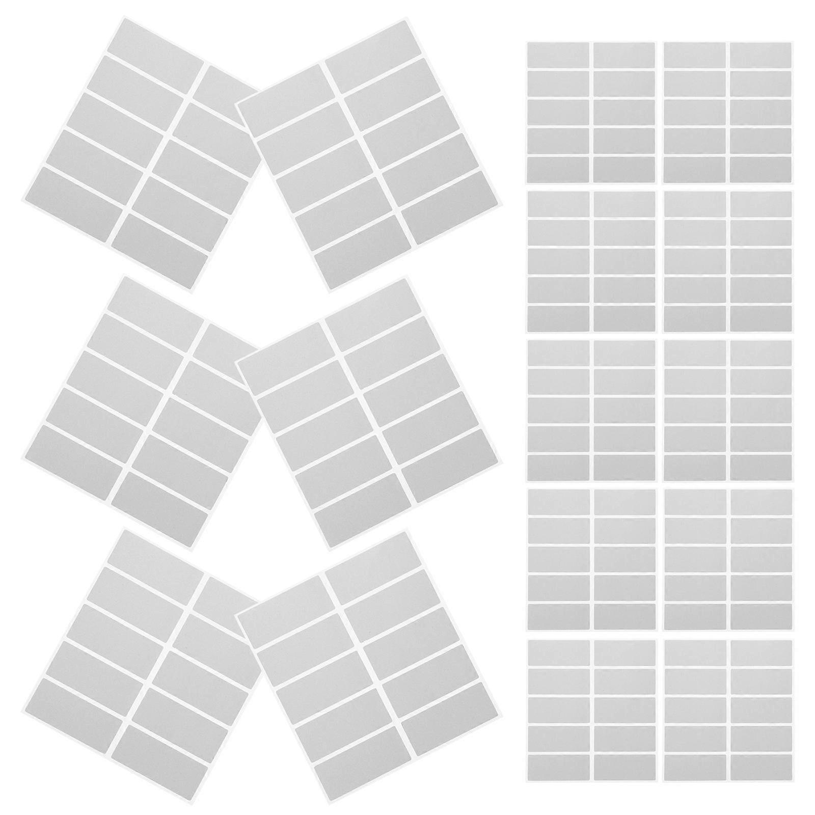 Scratch Reward Card Coating Labels For Diy Projects Silver Rectangular Creative Diy 25 Sheets