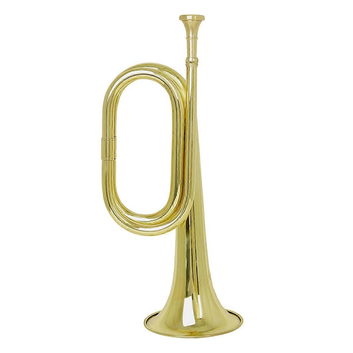 Trumpet Musical Instrument Small Brass Bugle for Orchestra Golden