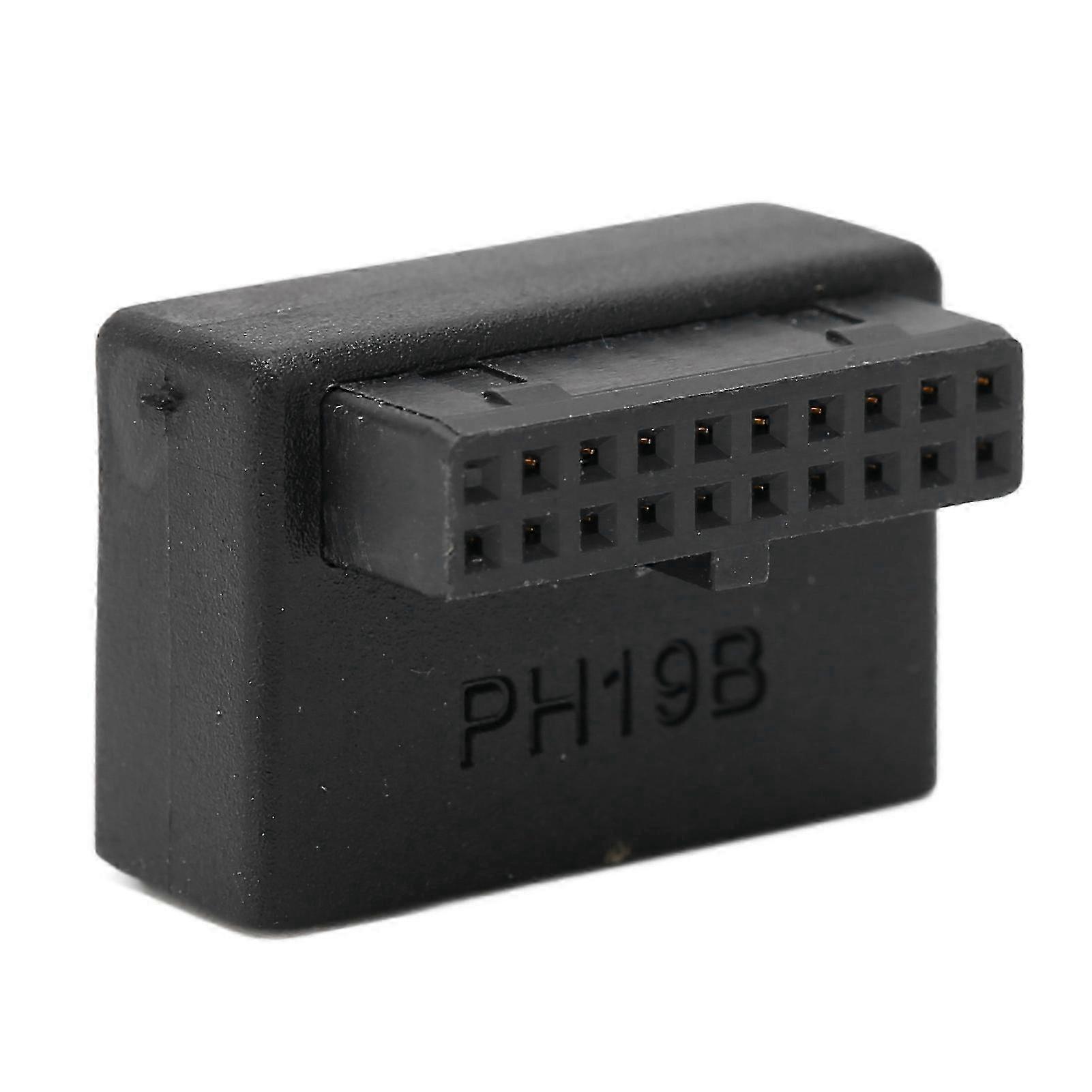 USB Front Panel Adapter Front Panel Socket 90° Elbow USB3.0 19Pin to 20Pin Header Adapter for PC Motherboard 2025