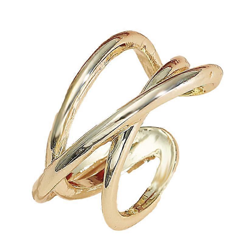 Ring, Women's Plain Circle Ring with Fresh Sweet Style, Unique Twisted Design, Open Adjustable, Versatile Index Finger Ring