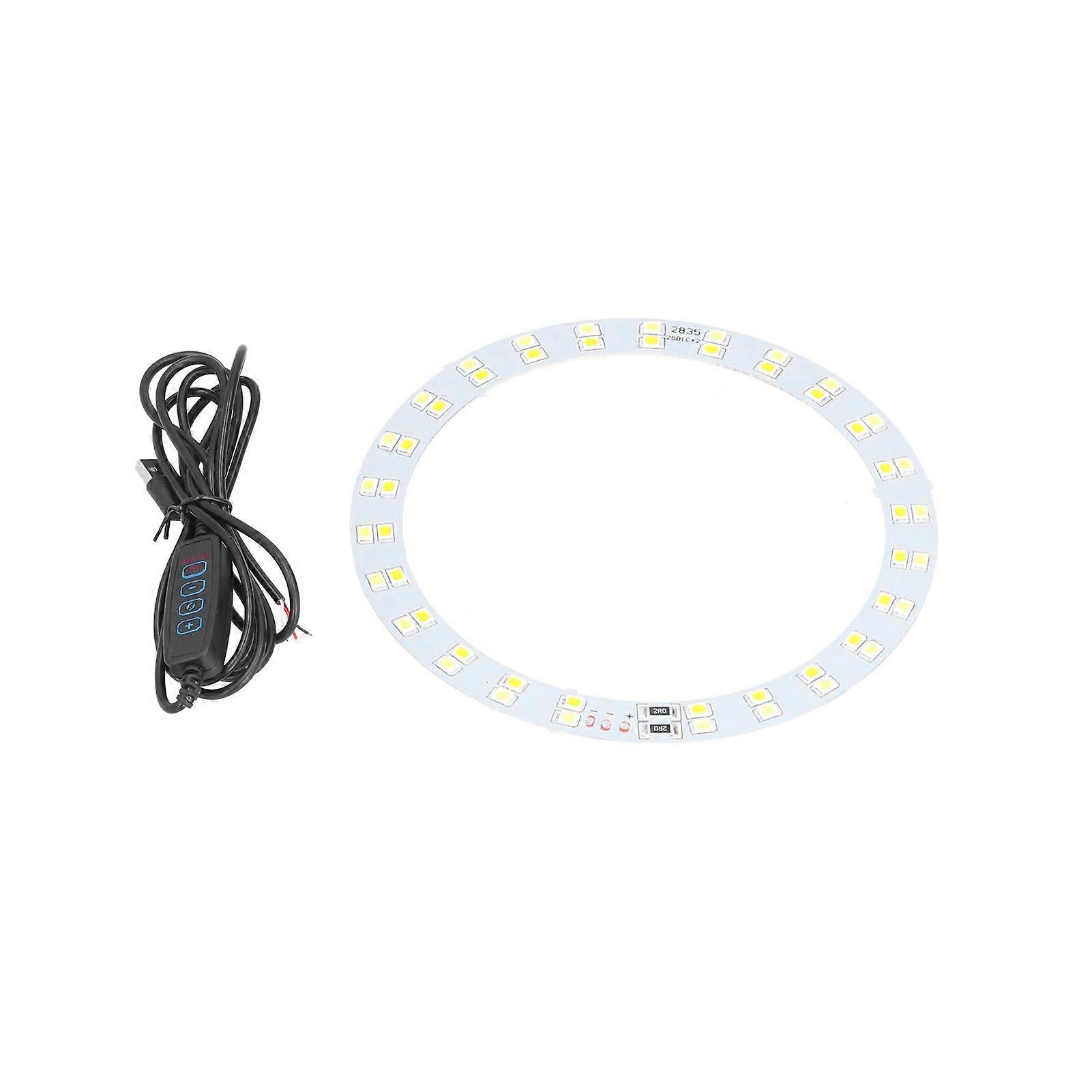 3V5V Ring Light Board 10W LED Ring Light Plate with Cold and Warm 2 Color Lighting USB Powered for Daily Lighting