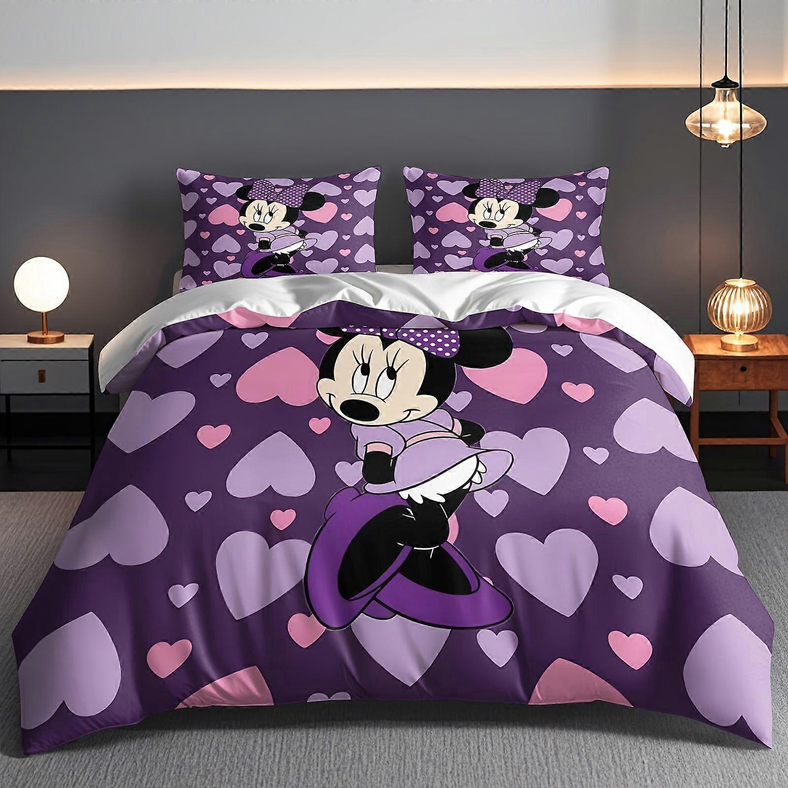 TE1078 3pcs Donald Duck Daisy Duck Cartoon Patterned Bedding Sets, Quilt Covers And Pillowcases for Student Dormitory And Travel Goods Al