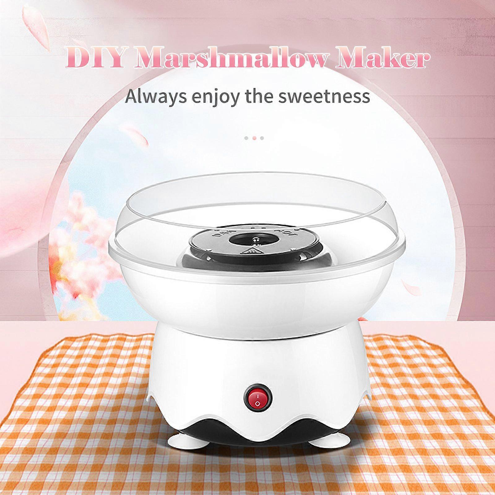 Household Marshmallow Machine Homemade Kid's Marshmallow Machine 400W High Power Pure Copper Motor with Splash Plate Pink EU Plug