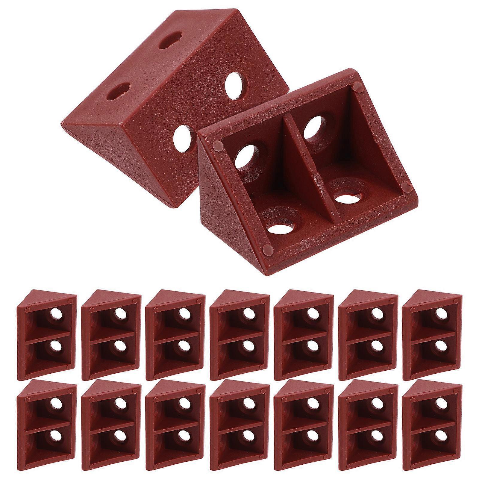 Plastic Furniture Corner Braces Furniture Corner Braces for Shelf 20Pcs Coffee