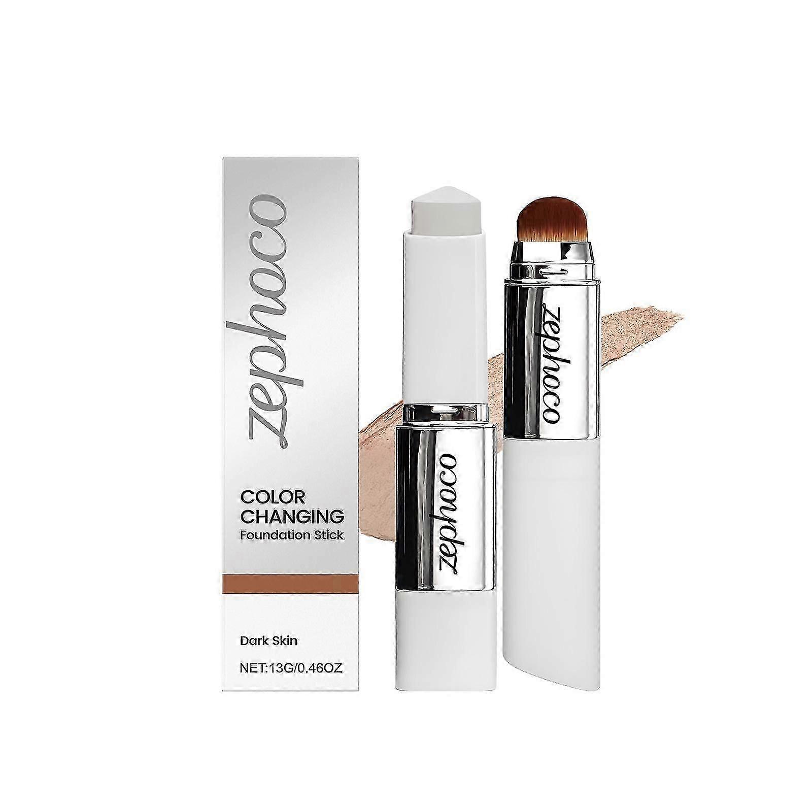 2-in-1 White Foundation and Colour Changing Concealer Stick with Included Brushes