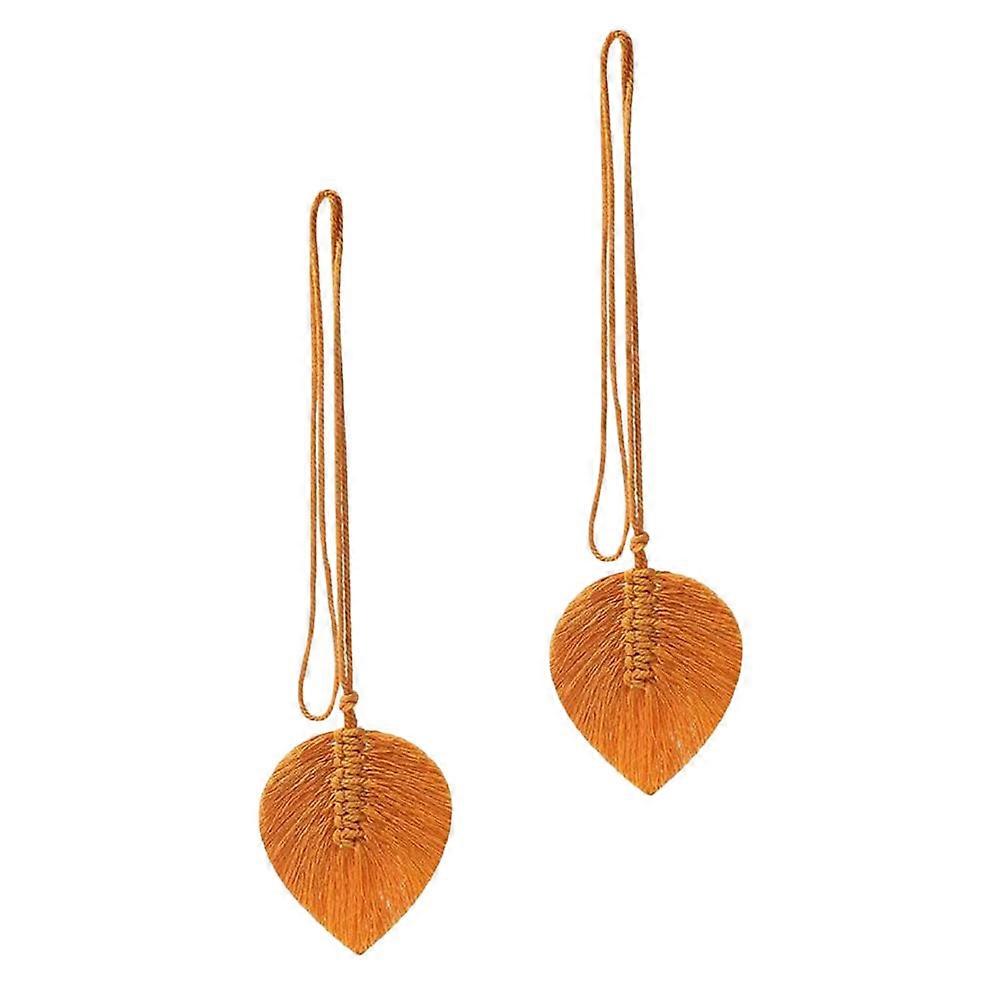 Home Curtain Fixing Tieback Leaf Tassel Decorative Tiebacks 2Pcs