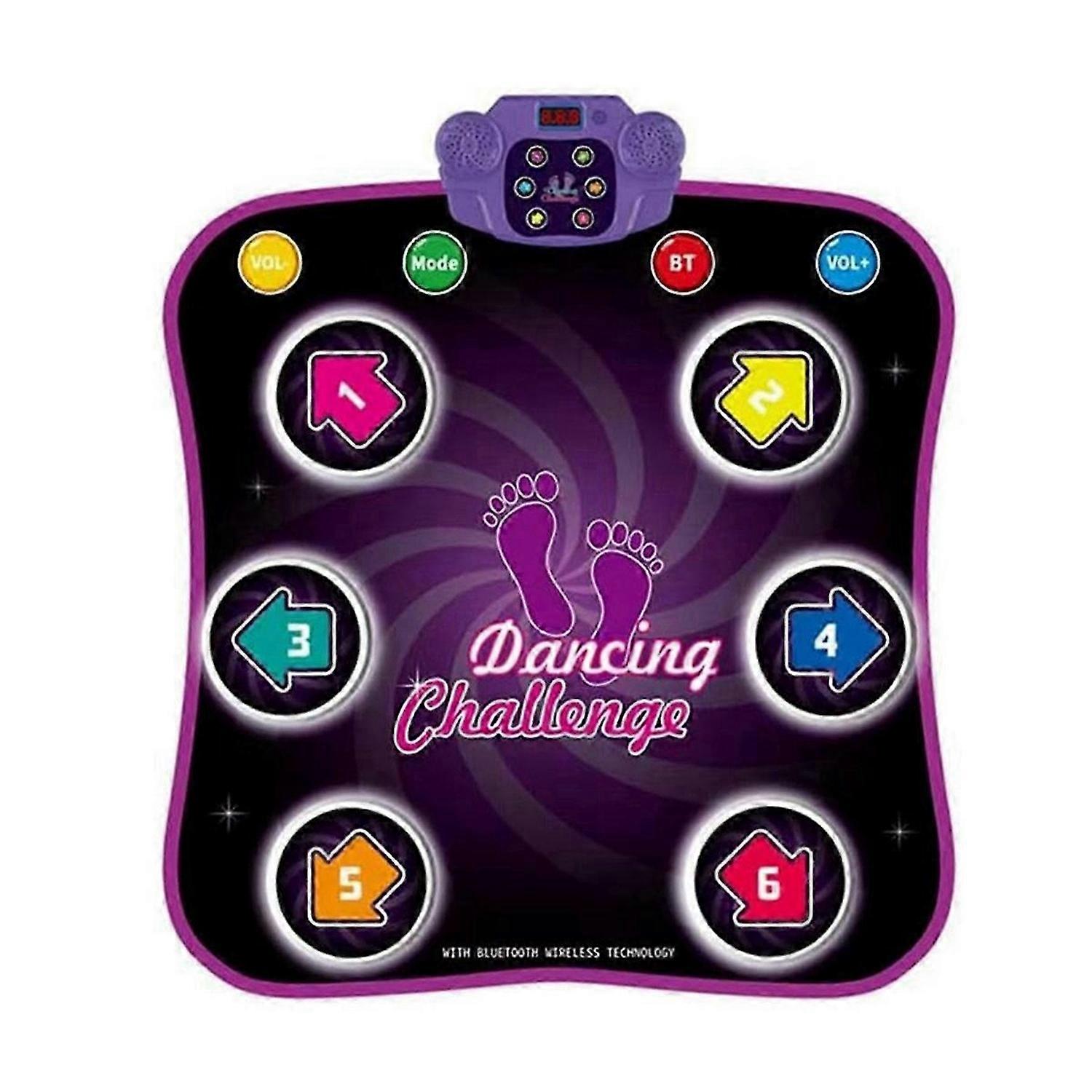 LED Light Up 6-Key Wireless Bluetooth Dance Mat Toy