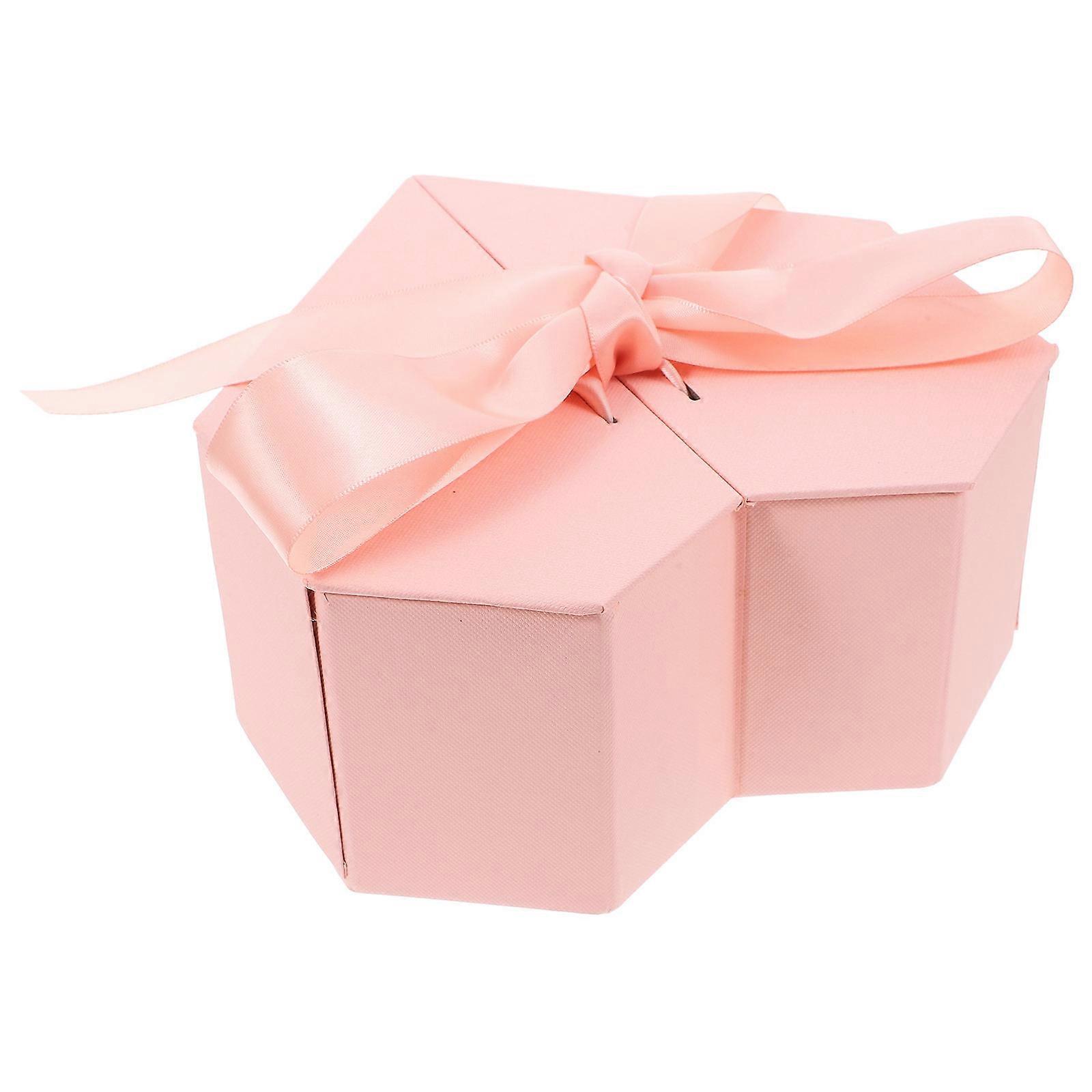 Heart Shaped Box for Wrapping Empty Heart Shaped Box with Lid Pink