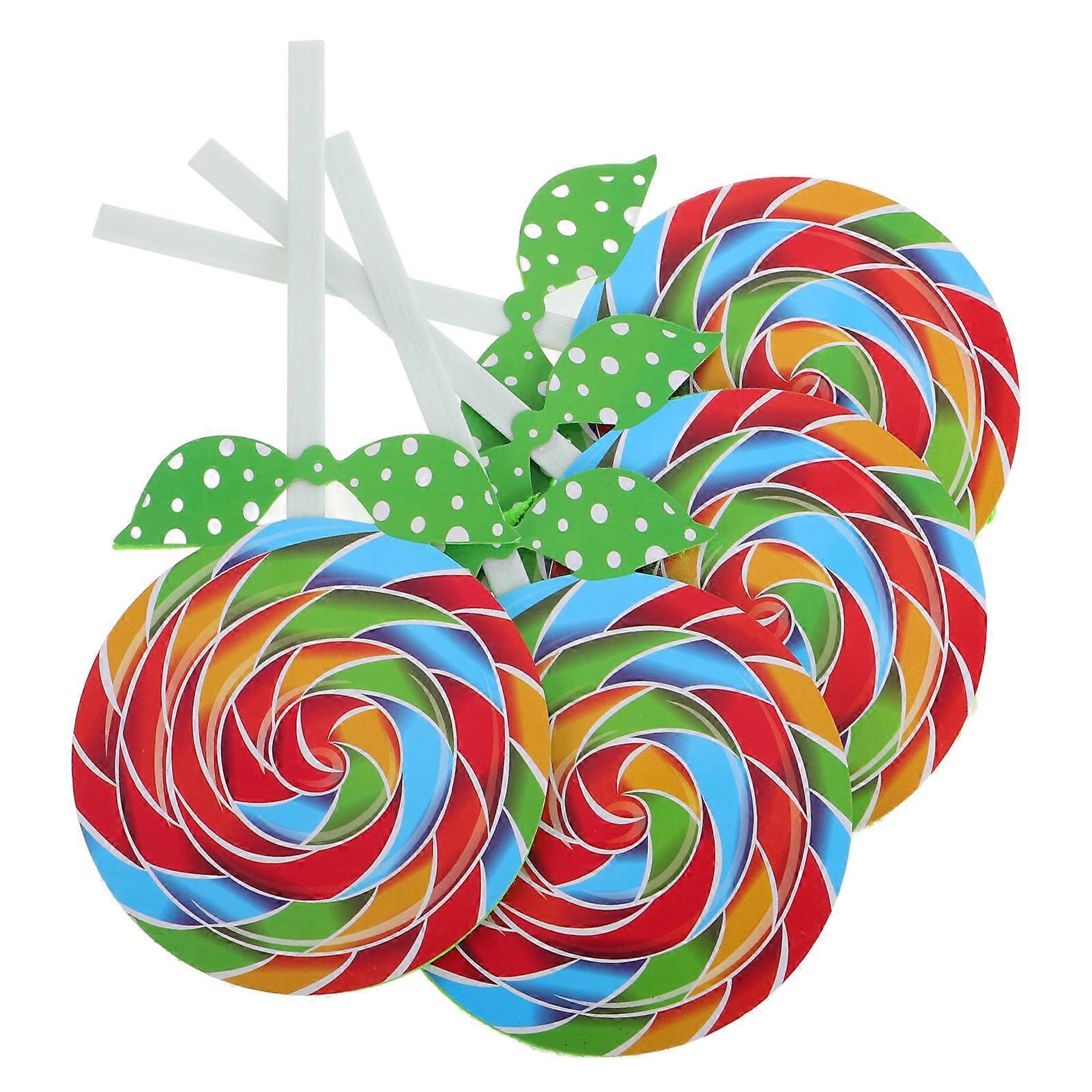 Kids Party Centerpieces Large Lollipop Props for Party Decorations 8Pcs