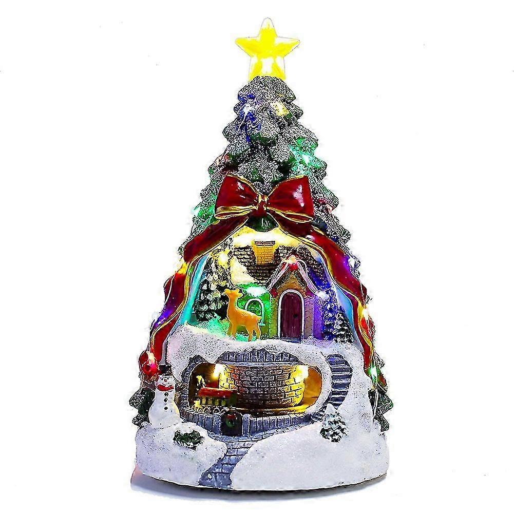 Christmas Tree Light House Music Decoration A