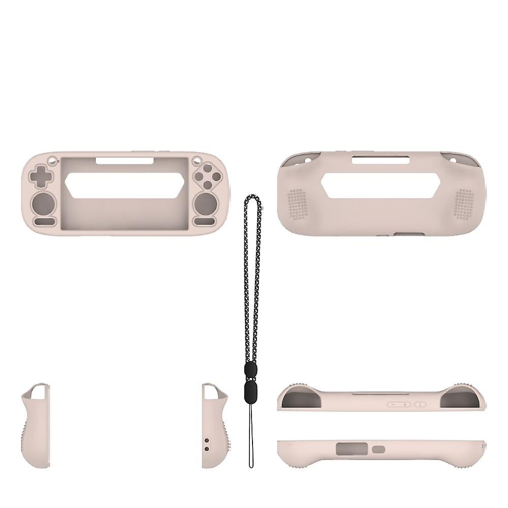 Silicone Case For Retroid Pocket 5 Handheld Game Console Protective Cover With Lanyard White DropResistant