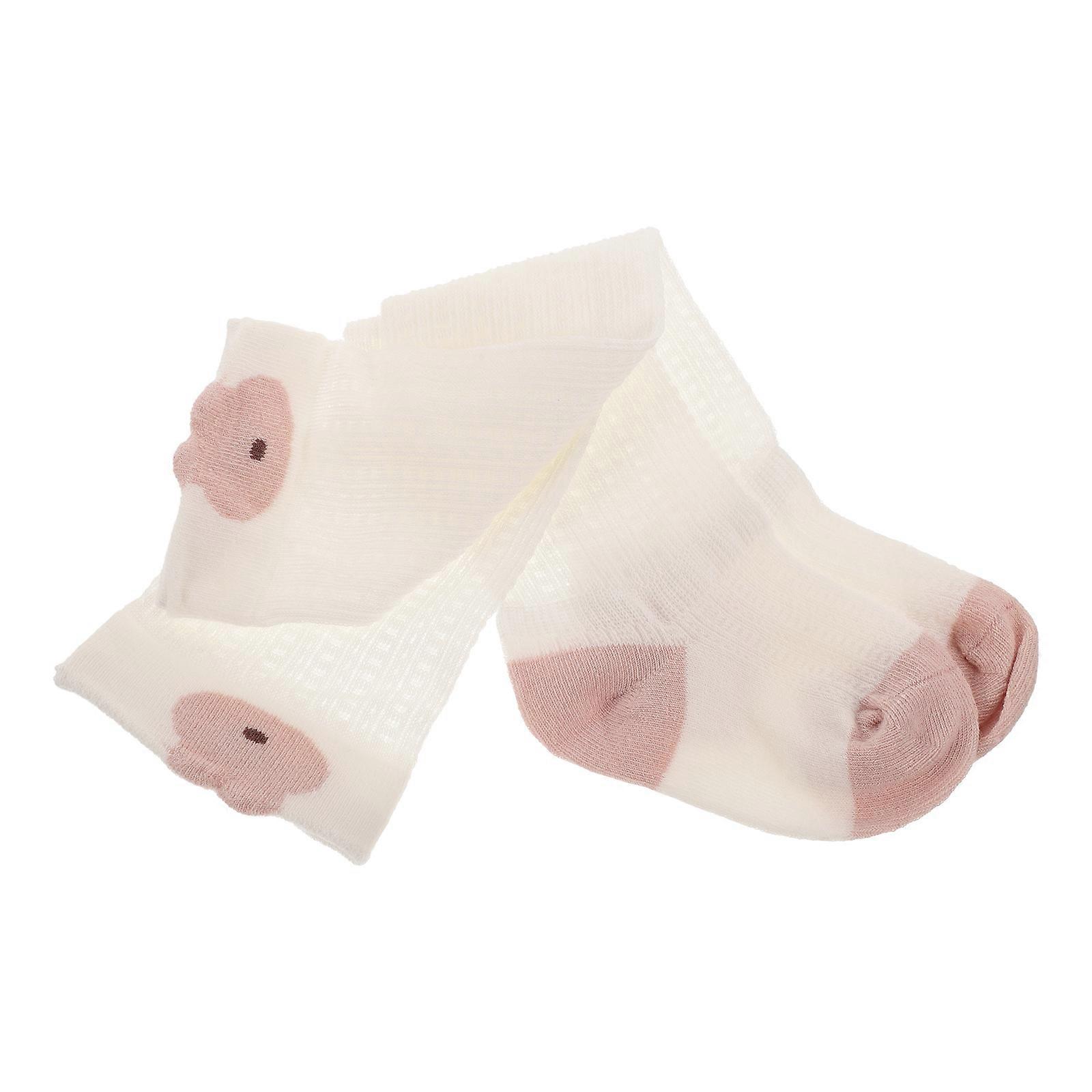 Baby Girl Socks 1 Pair Long Cotton Socks For Infants Home Use Multi Color Breathable