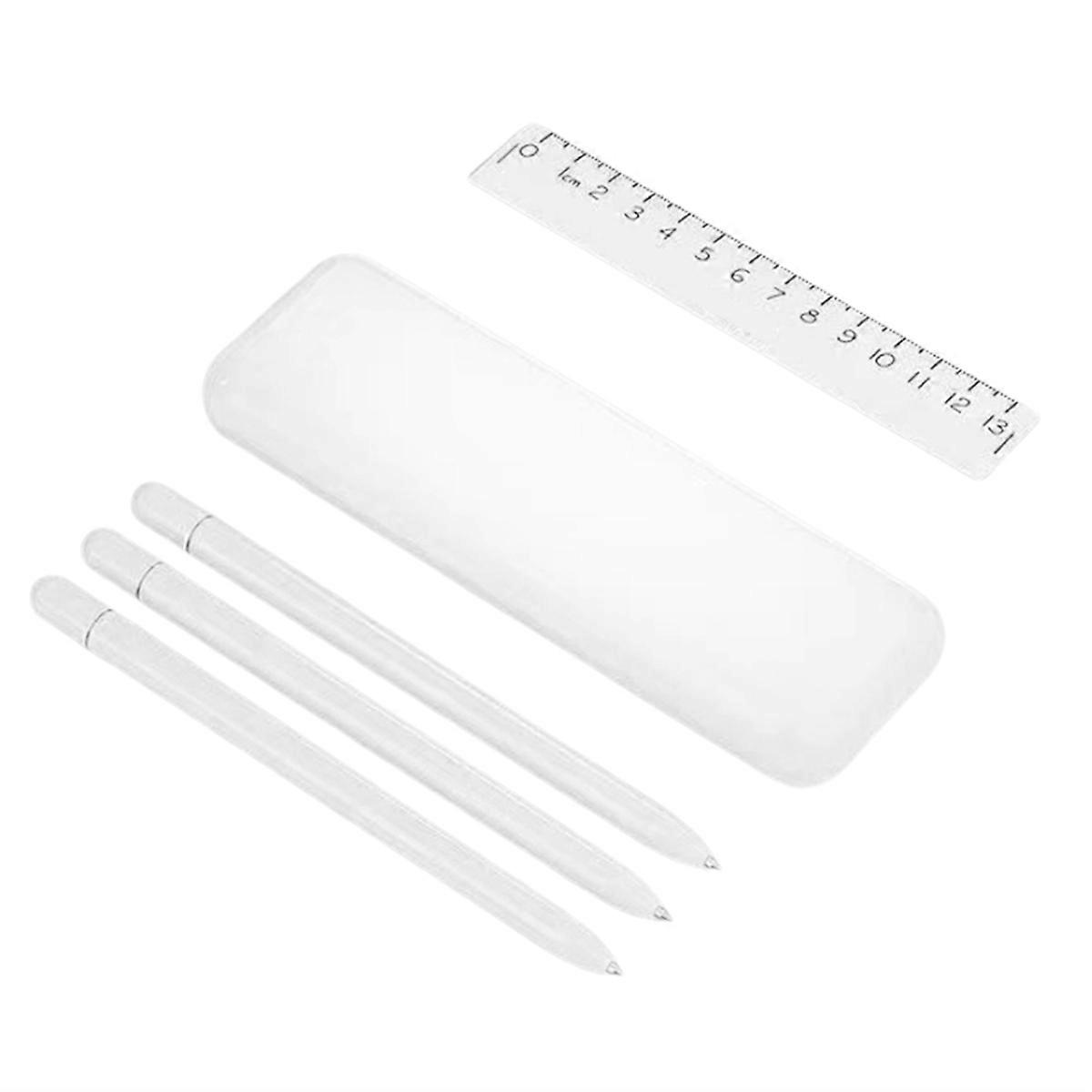 3-Pen Tech Case Set - Magnetic Smart Pen Holder with Aesthetic Design, Premium Stationery Box for Teens/Students