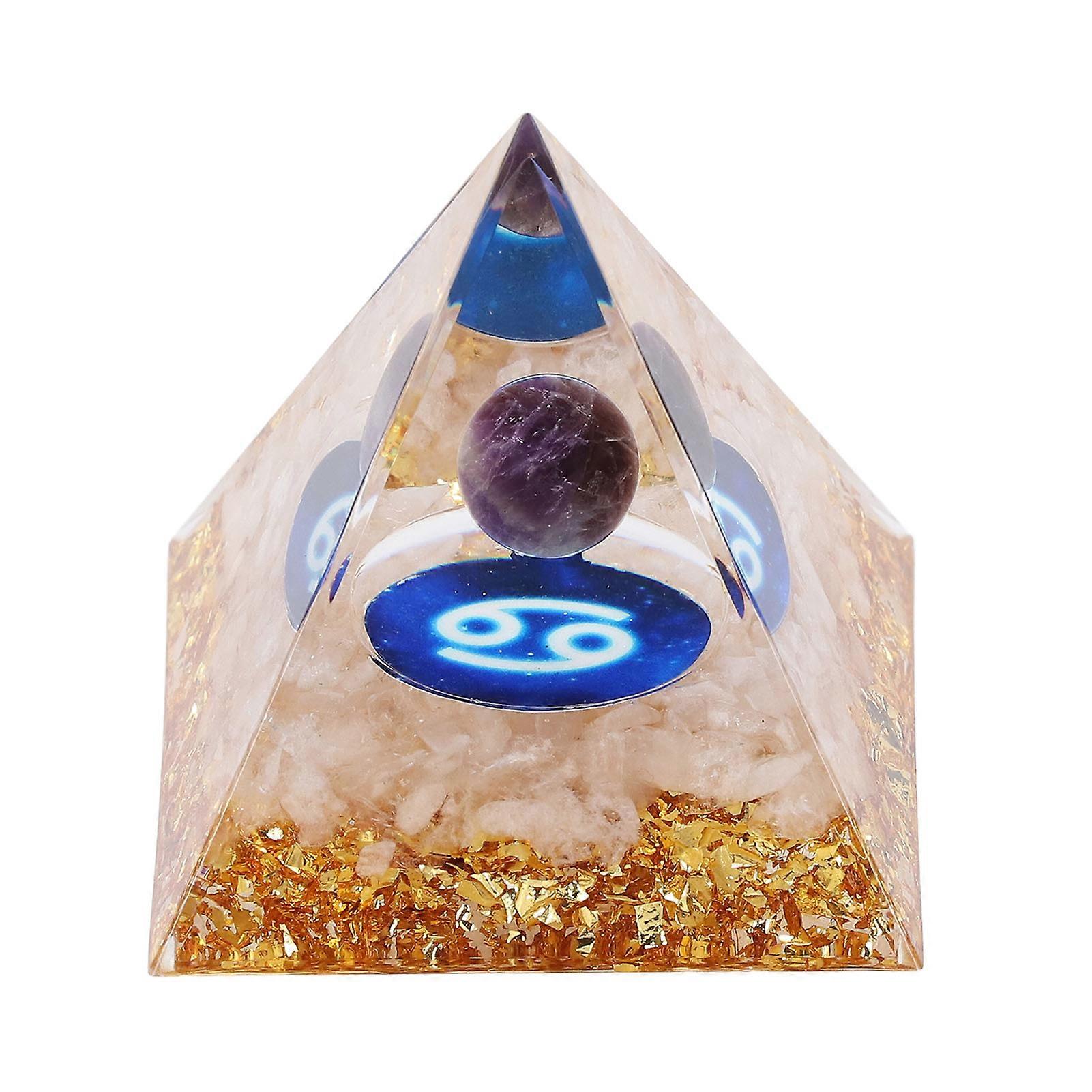 Constellation Pyramide Pierre pour l'énergie positive Réduire le stress Chakra Résine Guérison Méditation Pouvoir Pierre Pyramide Cancer