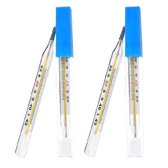 4Pcs Medical Mercurial Glass Thermometer Large Screen Clinical Measuring Equippment