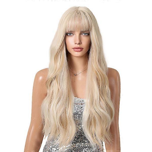 Light Blonde Machine-Made Synthetic Wig for Daily Wear – Heat-Resistant, Natural-Looking, Easy-to-Wear Hairstyle