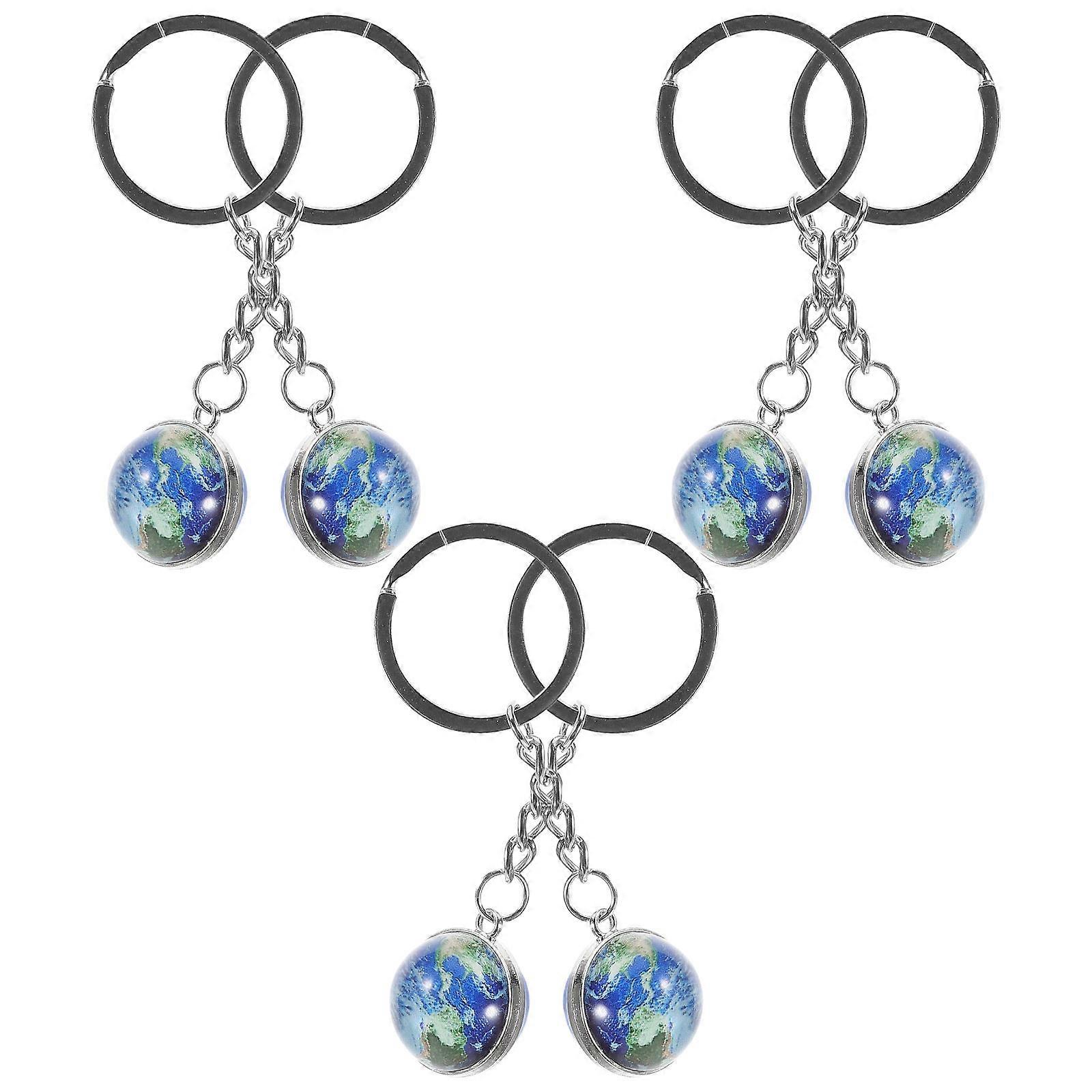 Globe Keychain Round Luminous Key Chain with Elegant Design 18Pcs Set