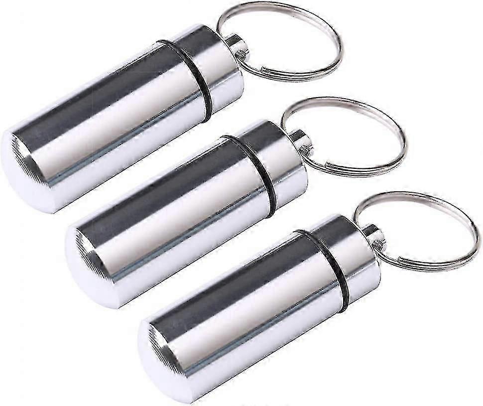 3 Pcs Pill Box Keychain, Pill Box Keychain Outdoor Pill Box Keychain Pill Box