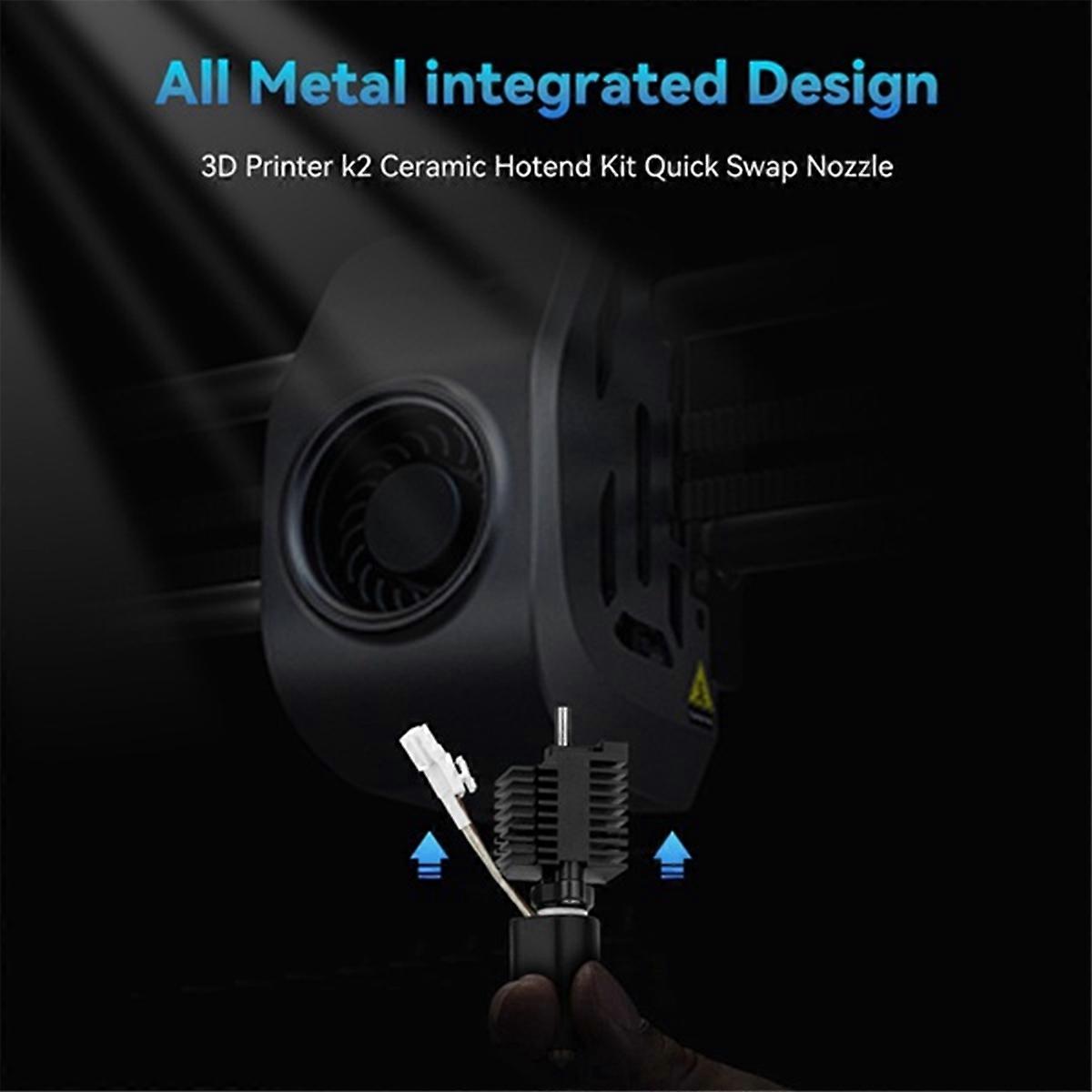 For K2 Plus Hotend Kit Ceramic Heating Block Replacement Hot End for 3D Printer Spare Parts