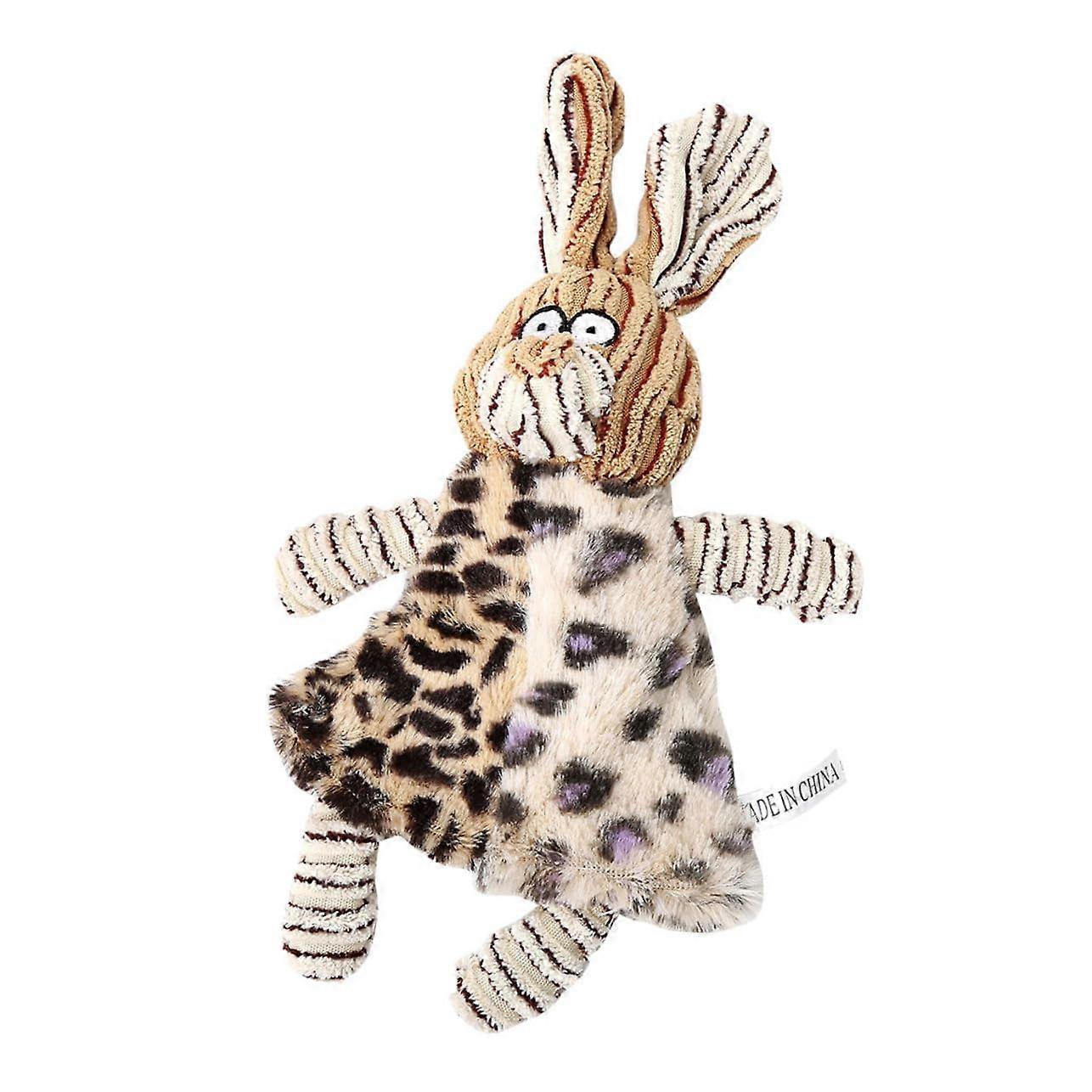 Bite Resistant Corduroy Dog Plush Toy, Cartoon Bunny Chew for Puppies, Durable Molar Chew, Interactive Sound, Reduces Boredom