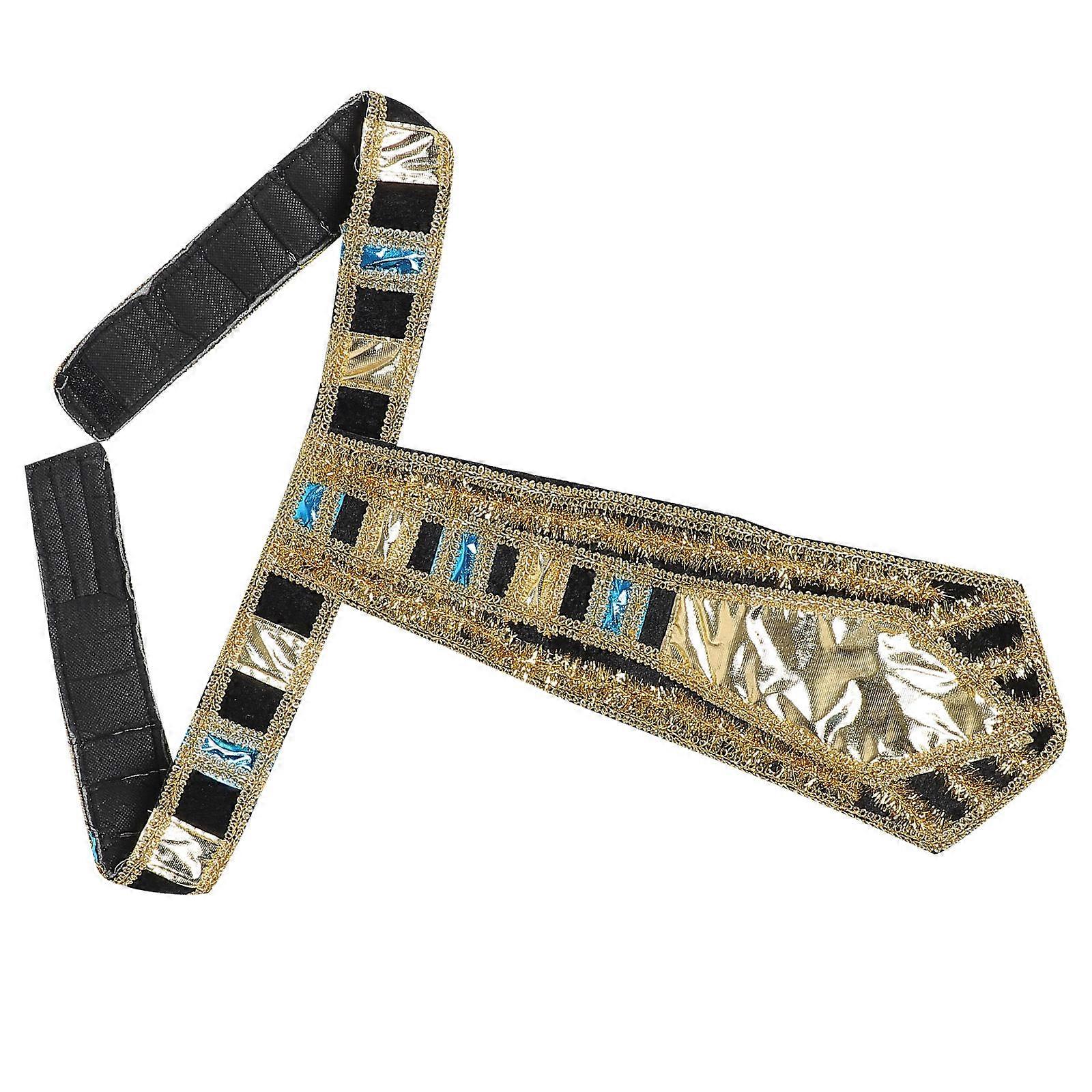 5Pcs Festival Costume Prop Featuring Ancient Egyptian Style Waist Belt For Cosplay And Stage Performance With Comfortable Polyester Fabric