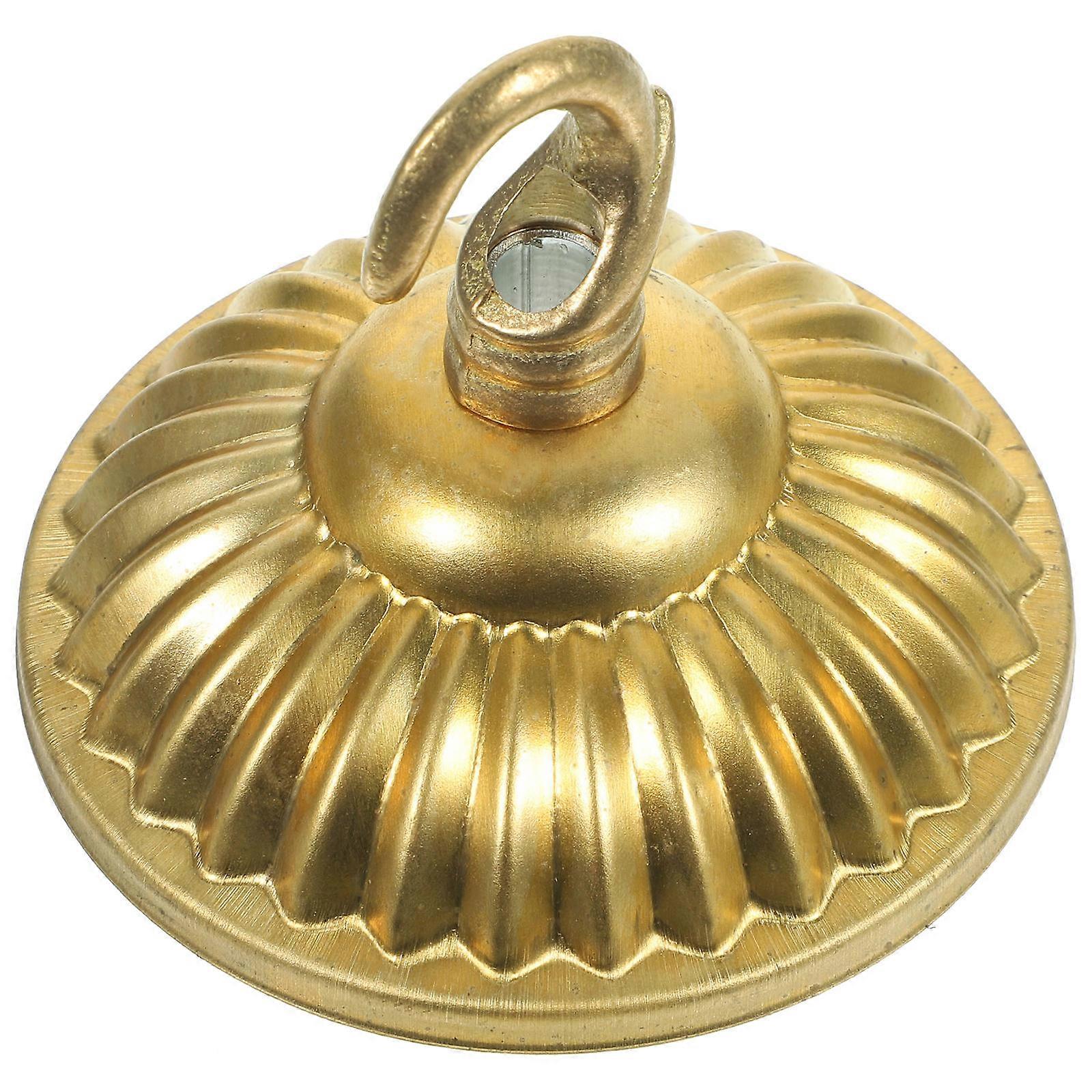 Copper Ceiling Light Cover Plate for Hanging Use Golden 3Pcs Chandelier Fixtures