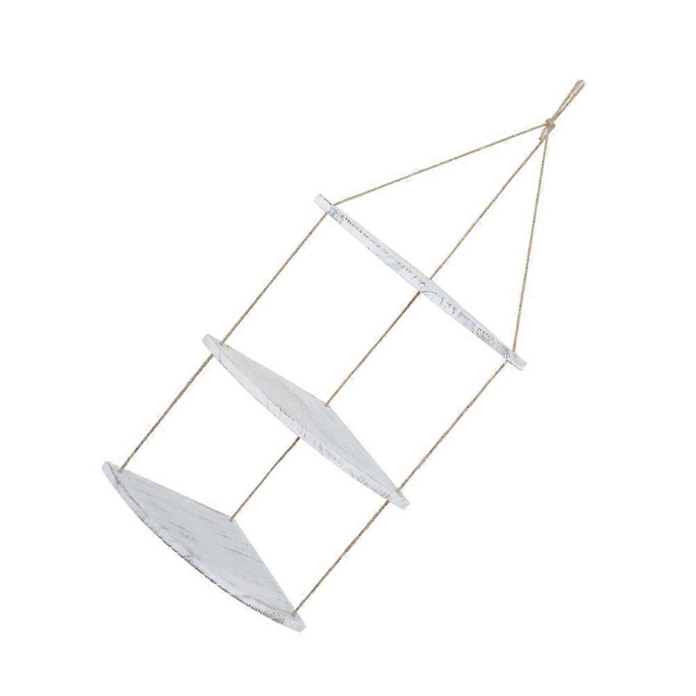 Wall Corner Flowerpot Shelf Wooden for Storage 2Pcs Nordic Style Hanging