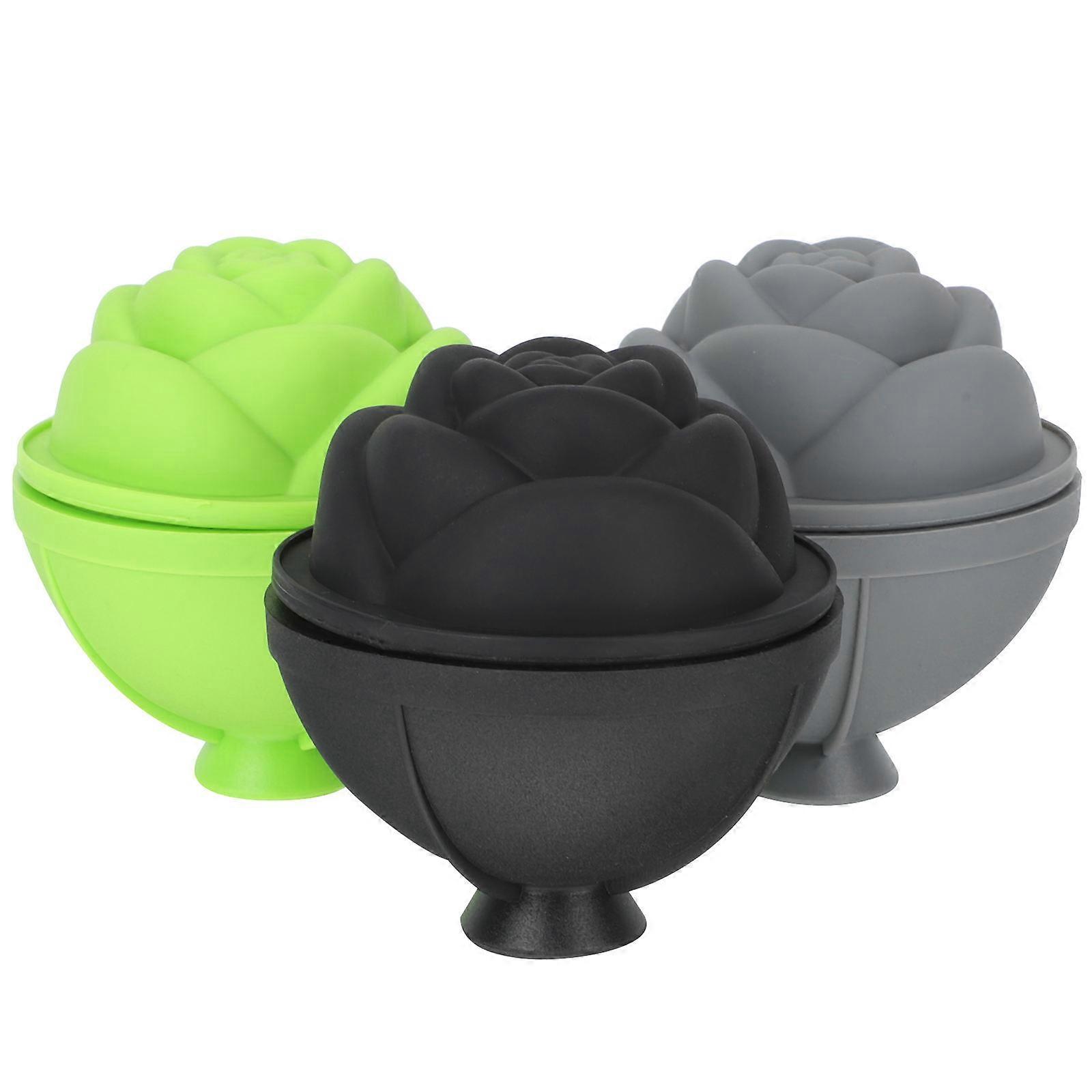Ice Molds for Tumblers 3Pcs Rose Ice Cube Mold Assorted Color for Home Bars and Holiday Events