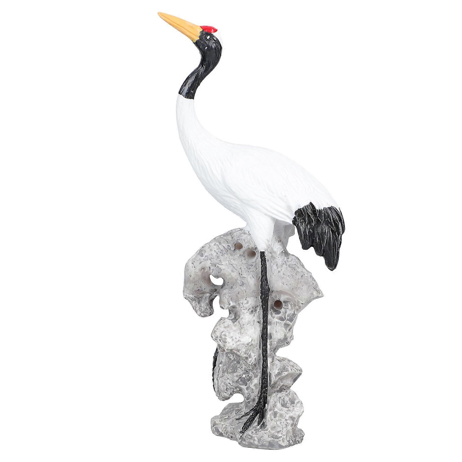 Resin Crane Ornaments Small White Simulation for Home Decor 12Pcs