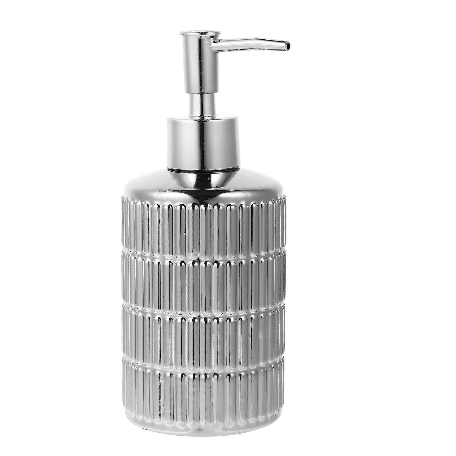 Ceramic Bottle Press Pump for Storage Use 1Pcs Silver Liquid Dispenser