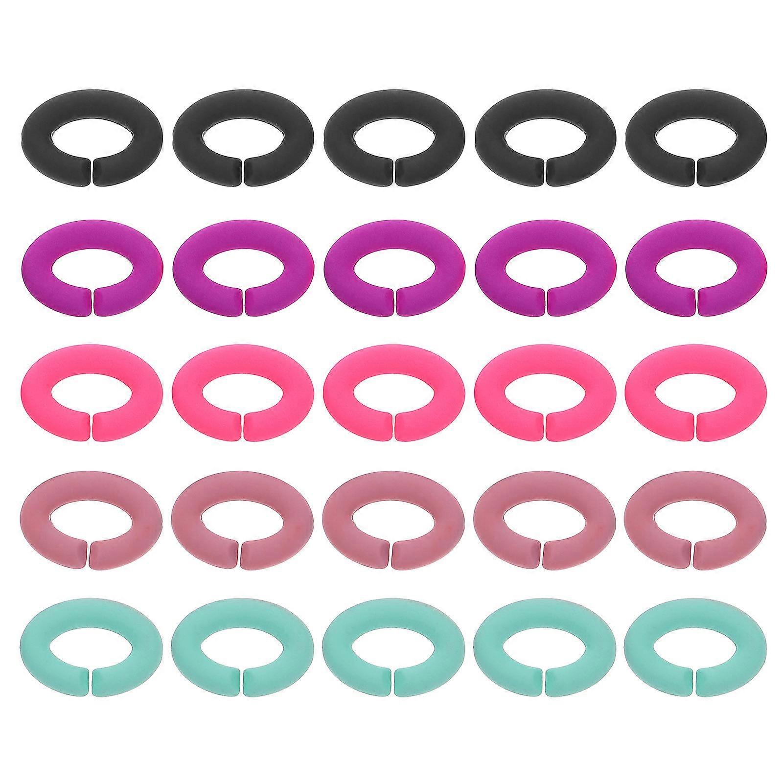 50Pcs Acrylic Linking Rings for DIY Bracelet Connector Assorted Color