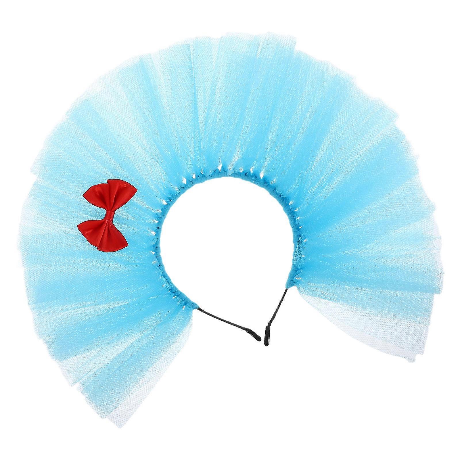 Blue Mesh Headband for Adults and Kids for Gathering Elastic and Comfortable