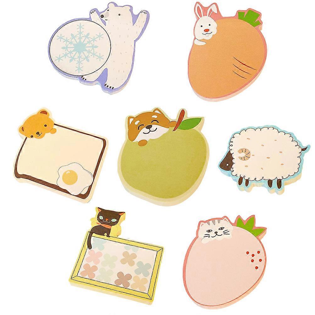 14Pcs Students Memo Stickers Assorted Color Note-taking Rectangular Paper Material School Use