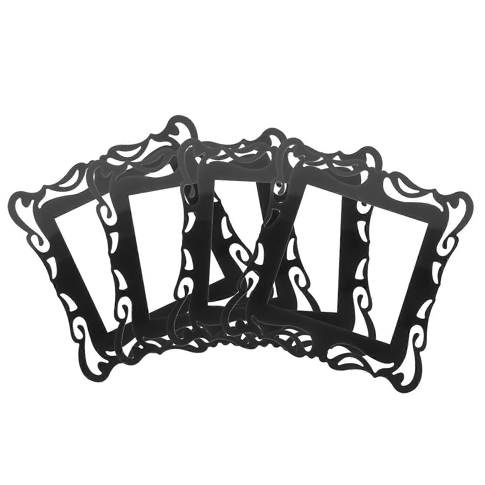 Decorative Lamp Decals For Interior Design In Black Rectangular 15X14Cm 8 Pcs