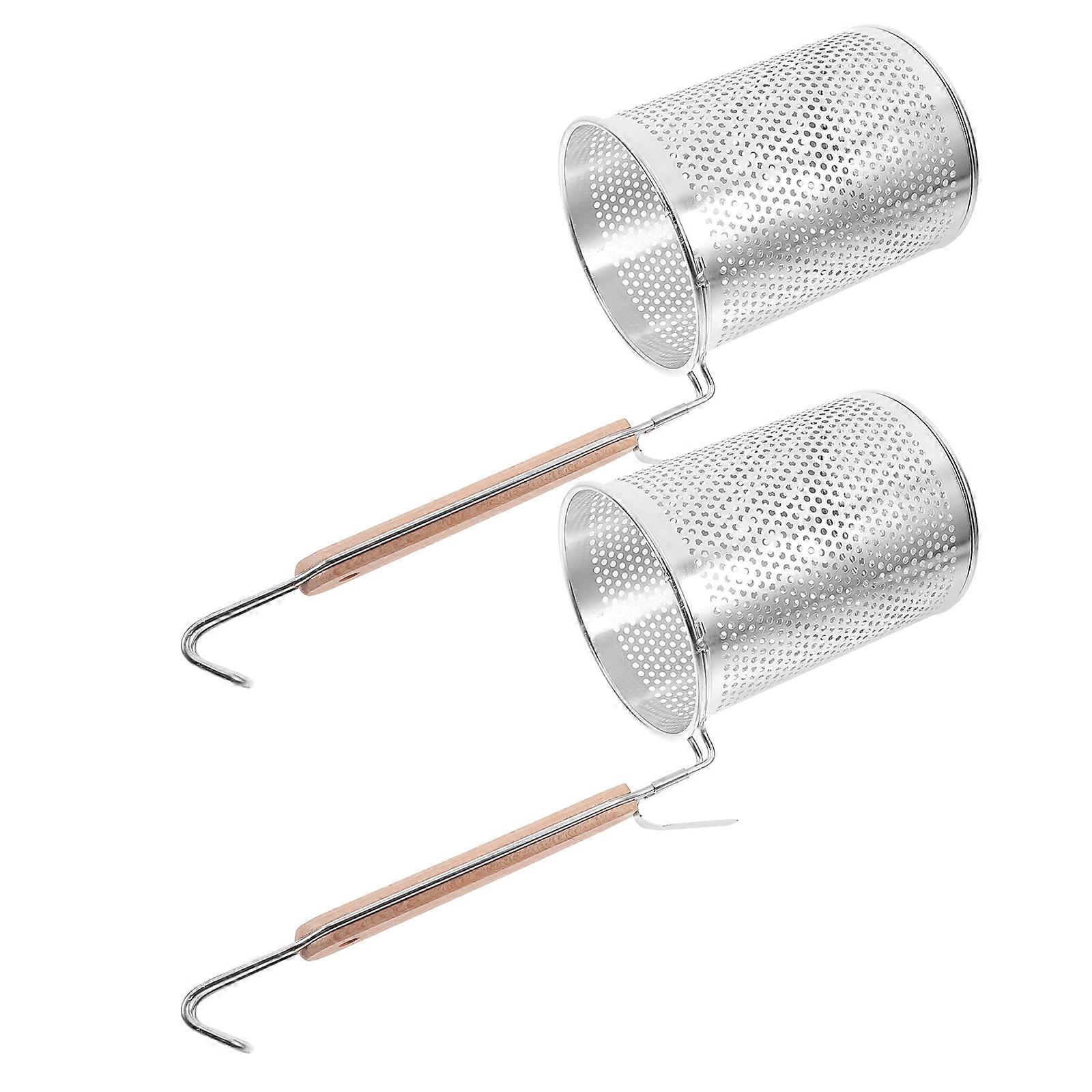 Kitchen Cooking Strainers Stainless Steel Food Serving Strainer 4Pcs