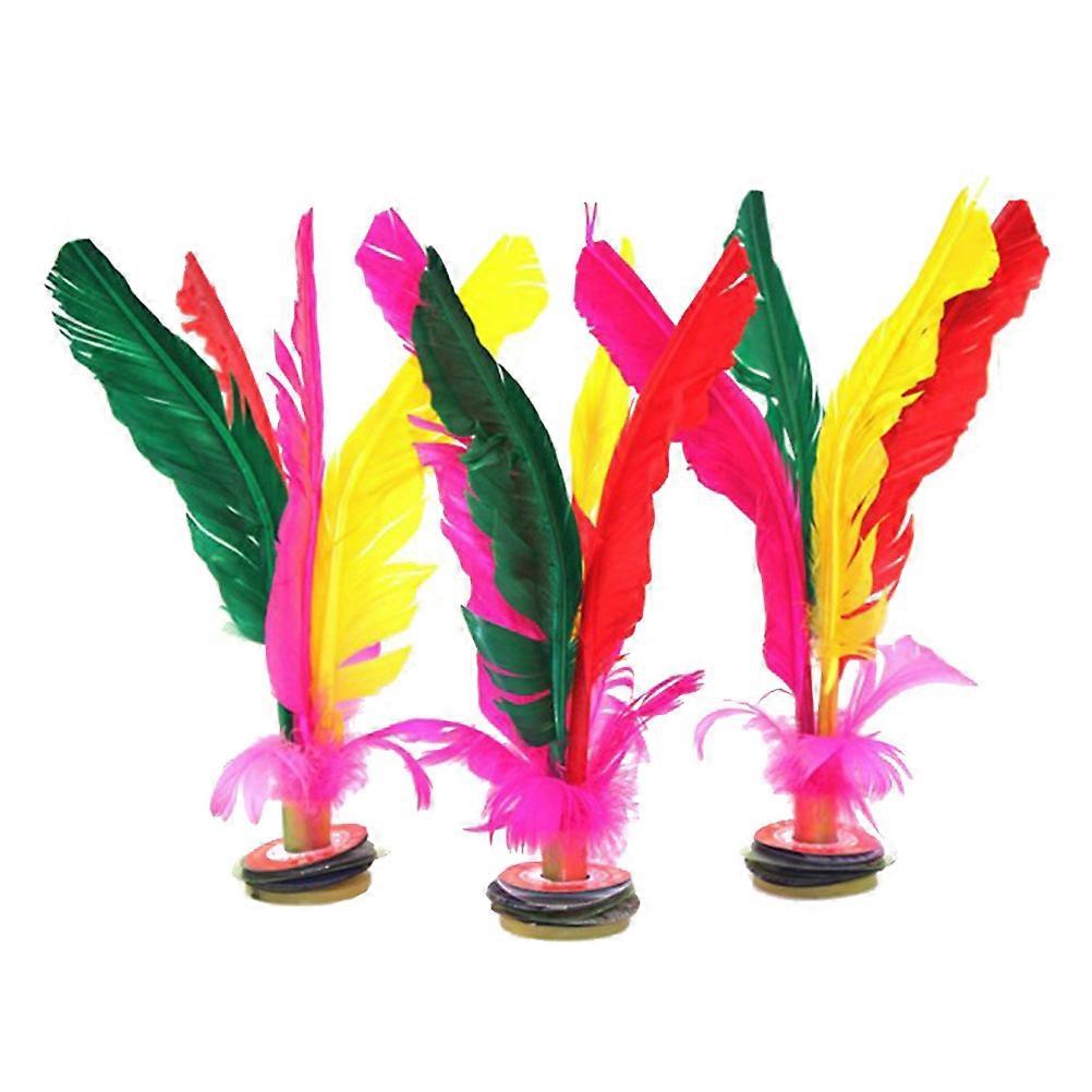 Shuttlecock Kick Chinese Jianzi for Outdoor Use 20Pcs Random Colors