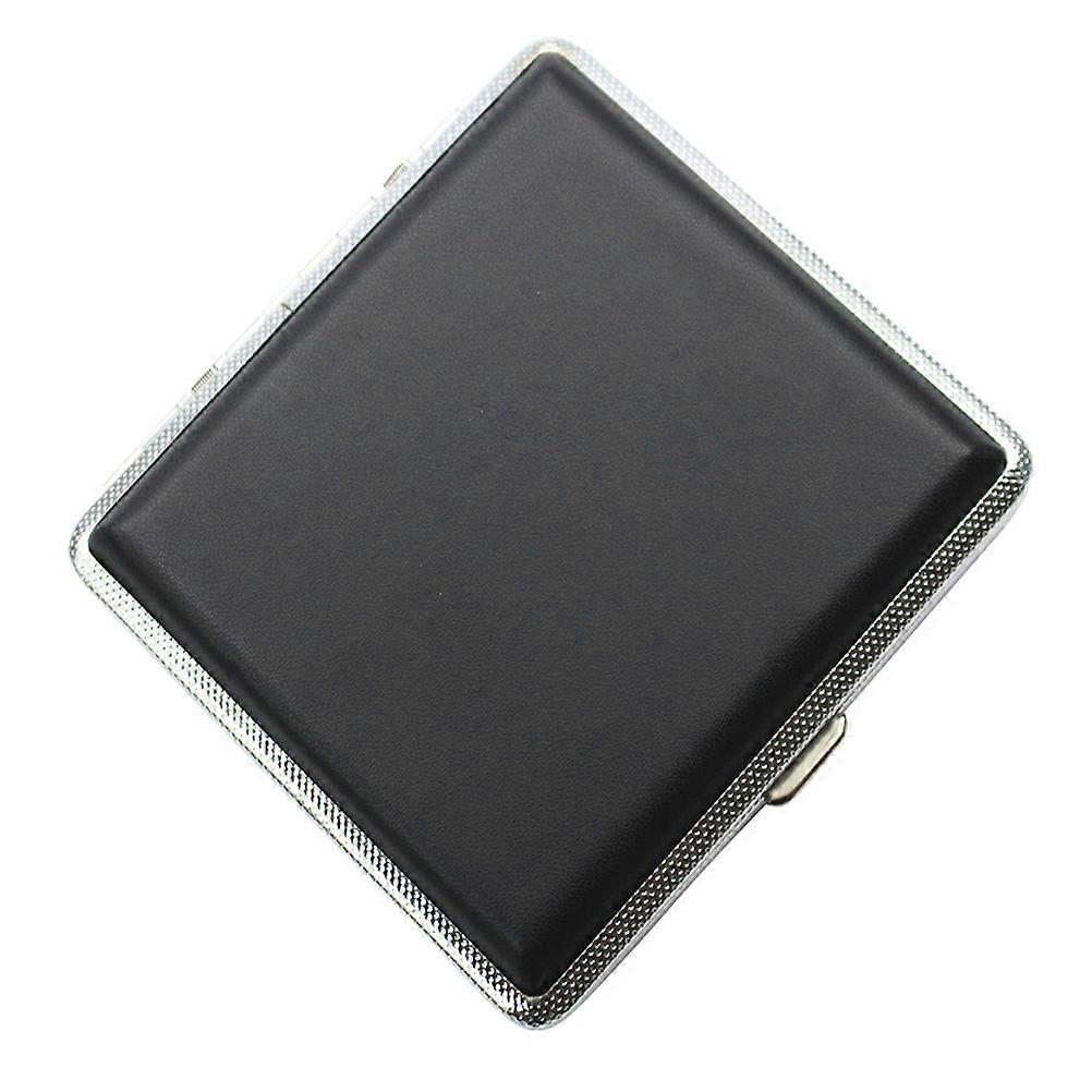 Case for Storage 2Pcs Portable Slim Black Men Metal Box