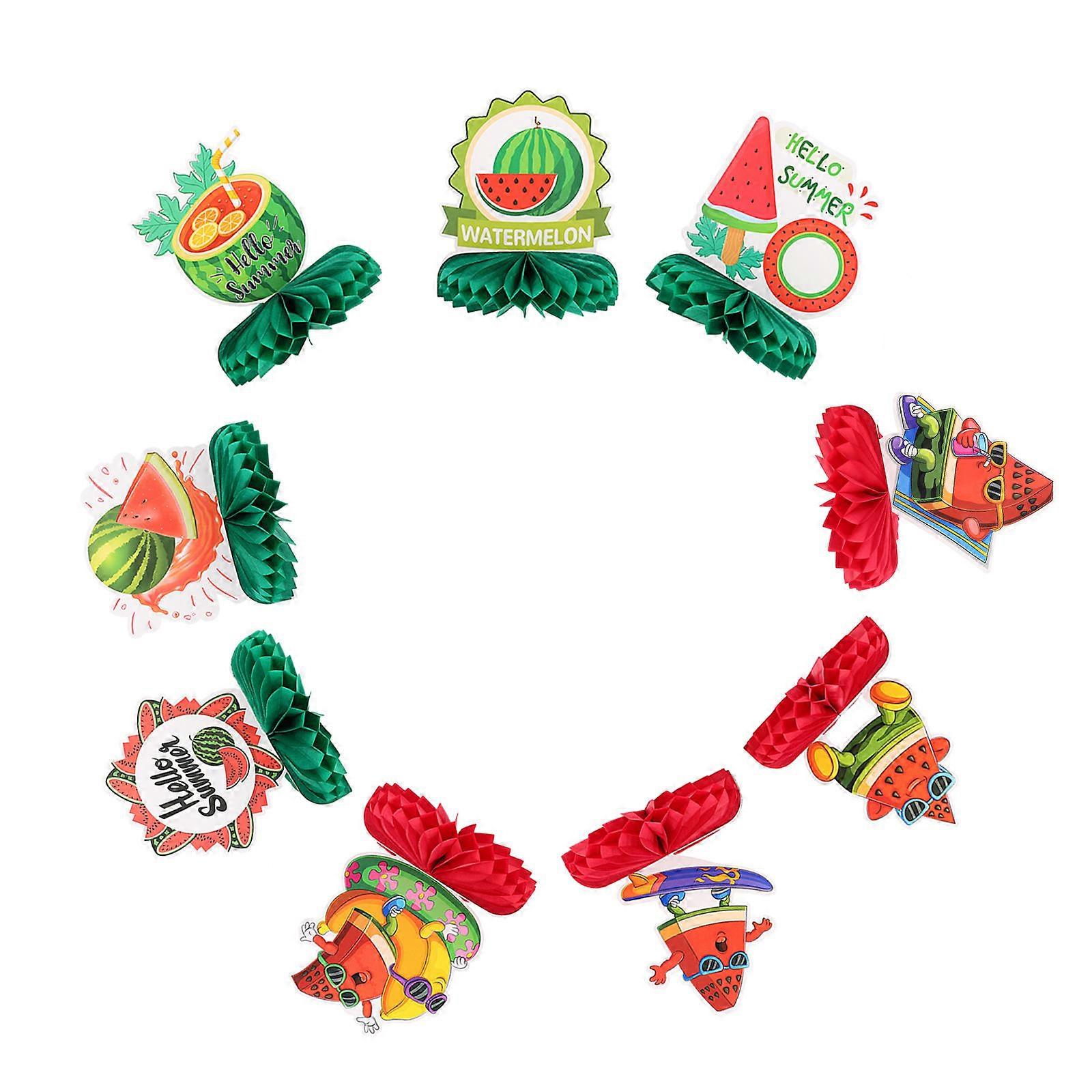 Honeycomb Table Decors Watermelon Centerpieces for Decor 1Set