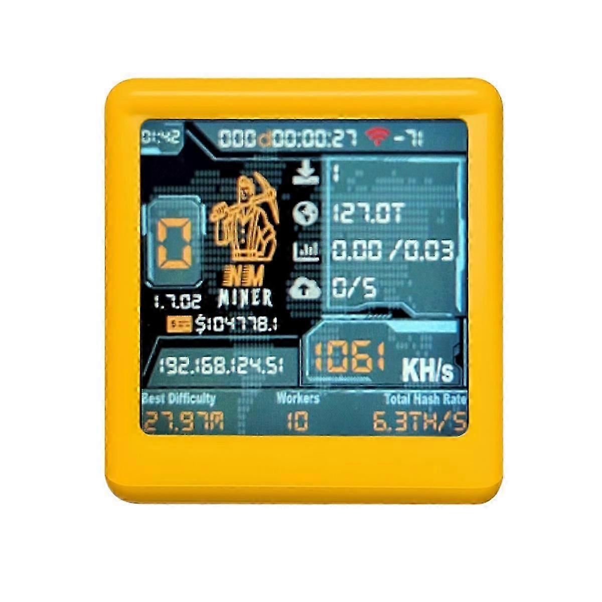 Nerdminer V2 NM Smart TV ESP32 BTC SOLO Lotterys Miner 1060 /s Hashrate Putere redusă Funcționare silențioasă