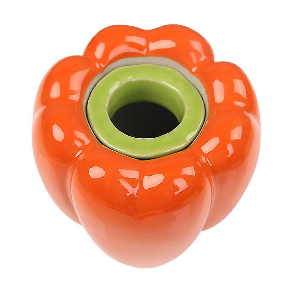 Pottery Vase Planter for Home Storage Use 2Pcs Pepper Shaped Flower Jar
