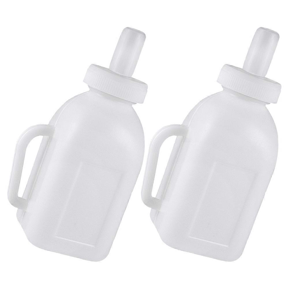 Animal Milk Feeding Bottles Plastic Calf Bottles with 2Sets