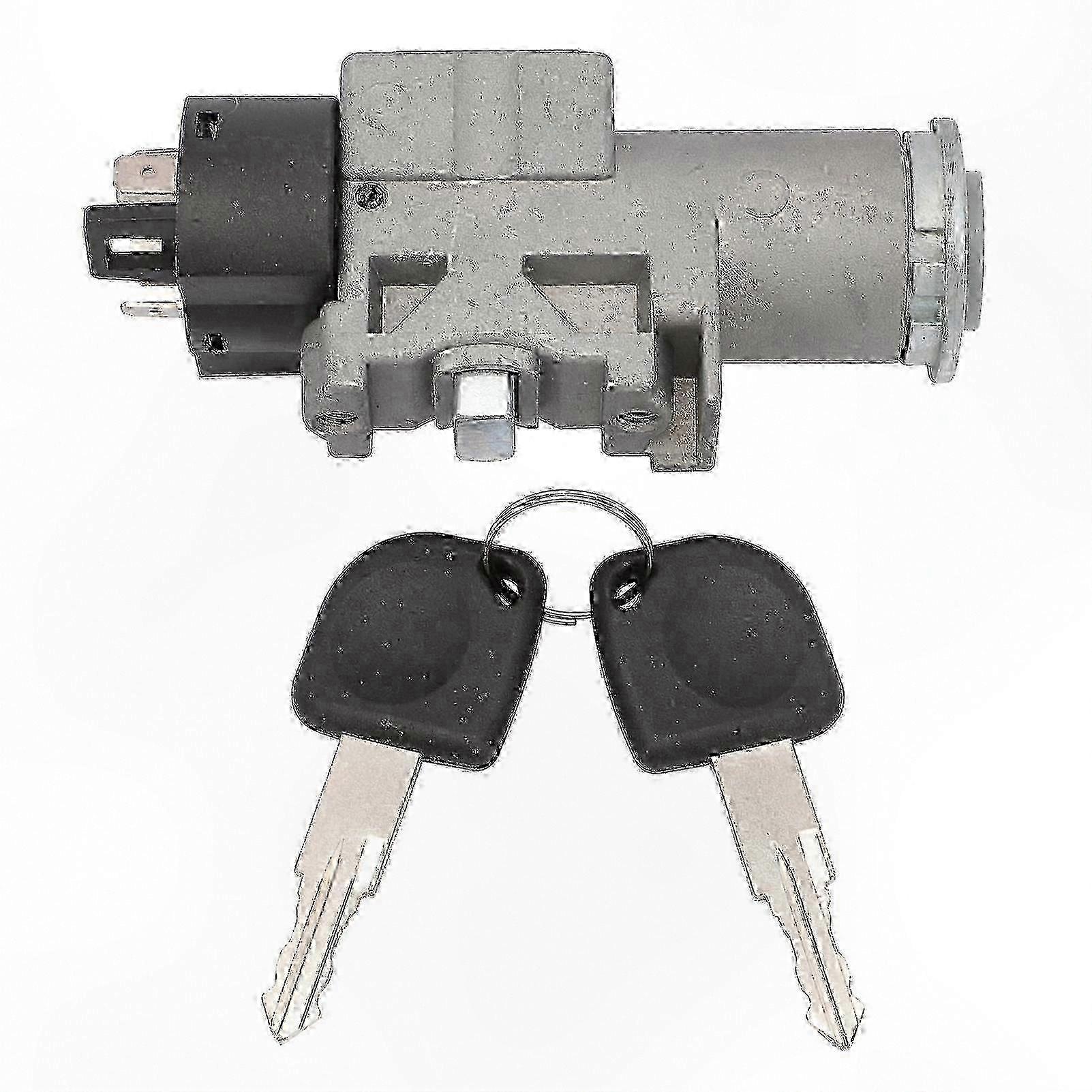 Car Ignition Switch and Lock Cylinder Set with 2 Keys for Chevrolet Matiz 93741068 Replacement