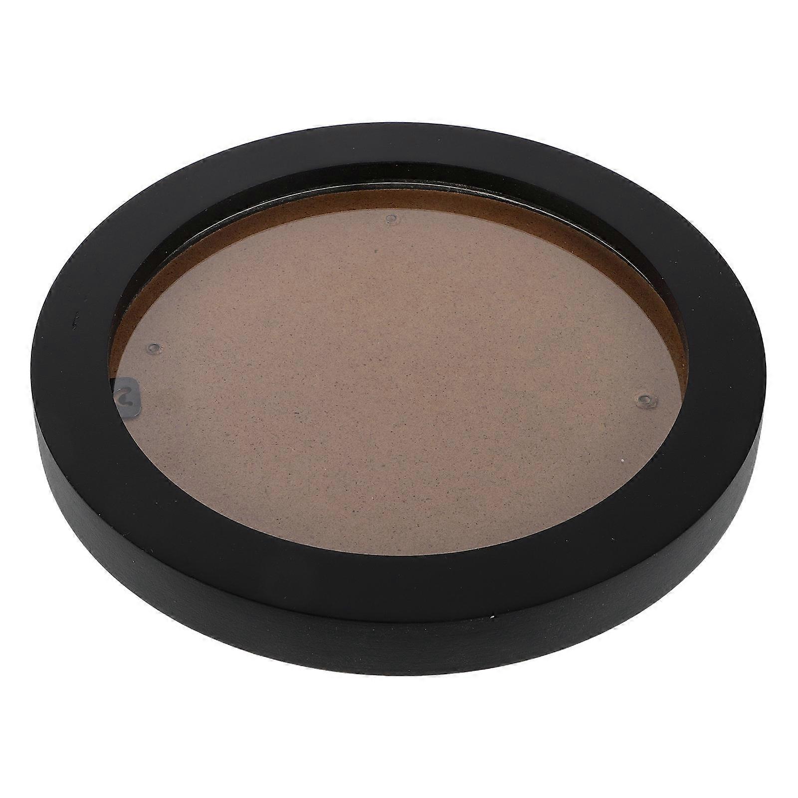 Black Round Wood Picture Frame for Wall Hanging 3Pcs for Photo Display