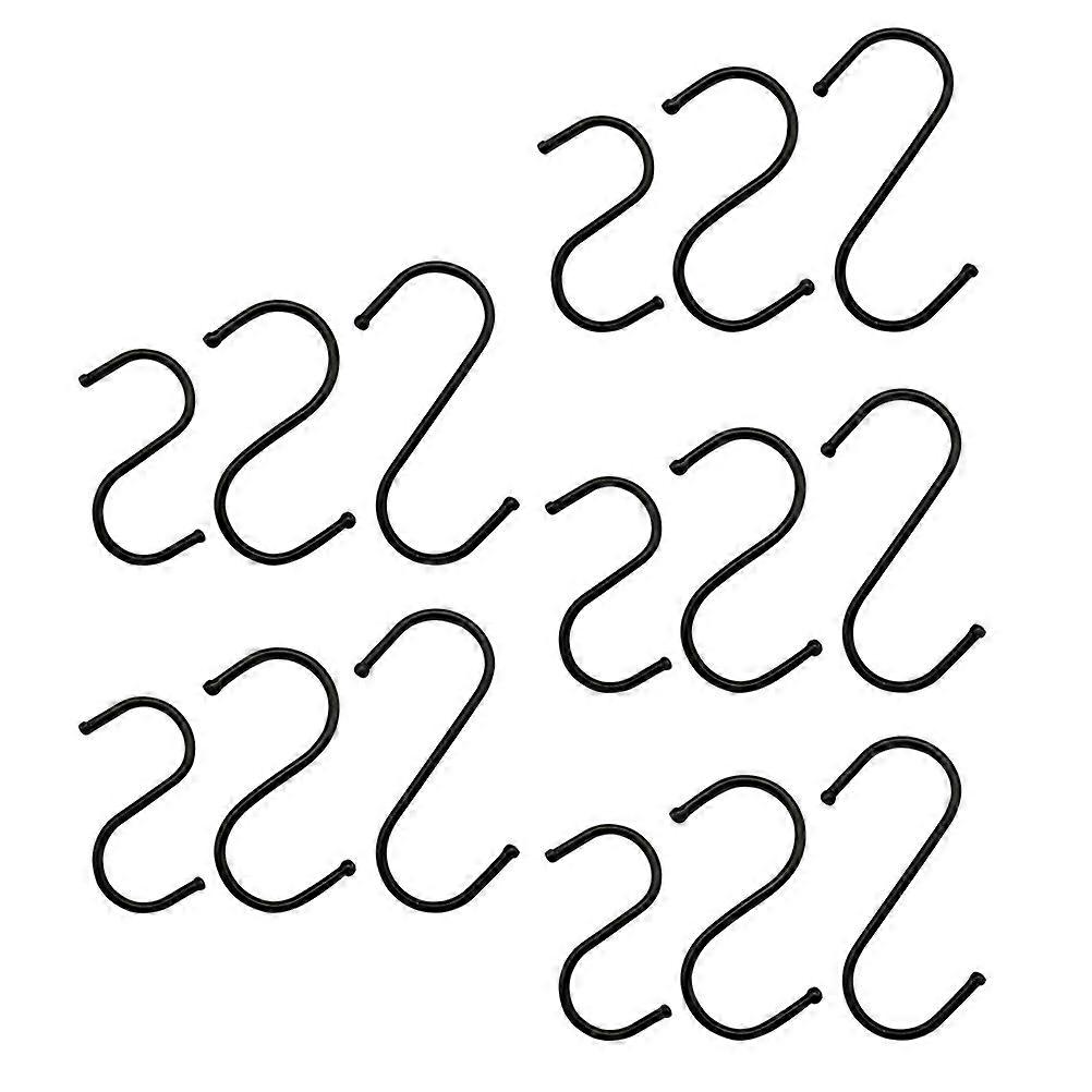 Utility Black Iron S Hooks for Hanging 40Pcs for Home Use